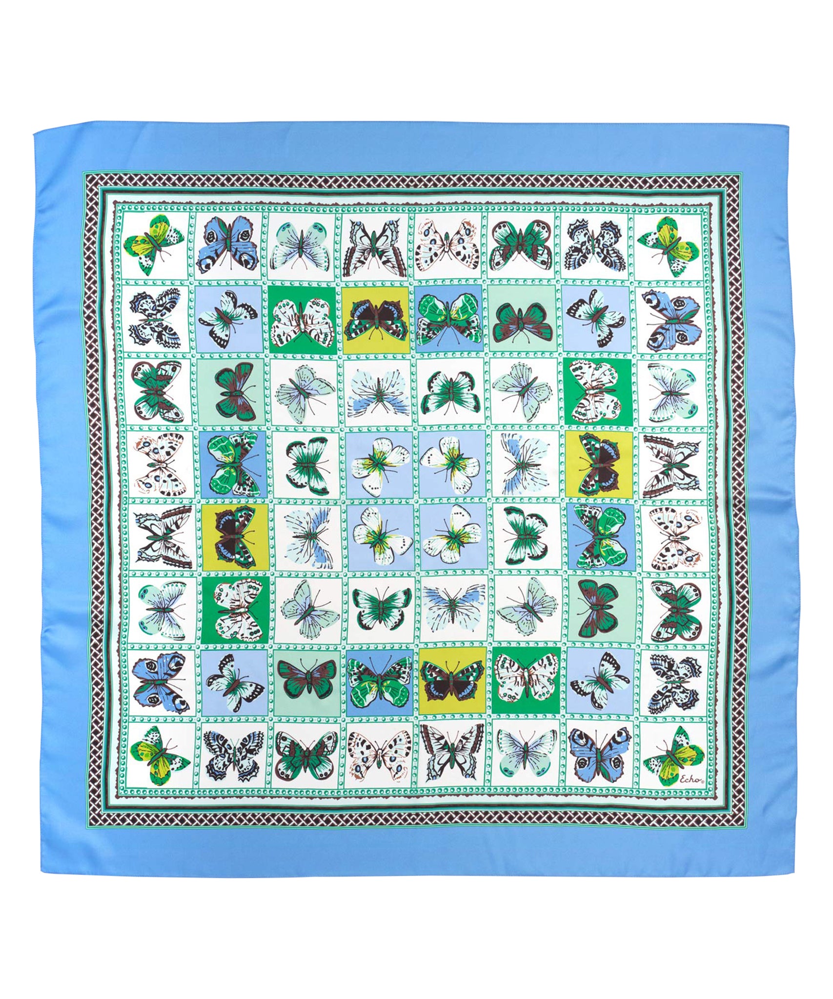 Elegant Butterfly Print Silk Square Scarf - Lightweight Fashion Accessory for Women - Perfect for Neckwear, Hair Accessory, Handbag Decoration & Gift Giving