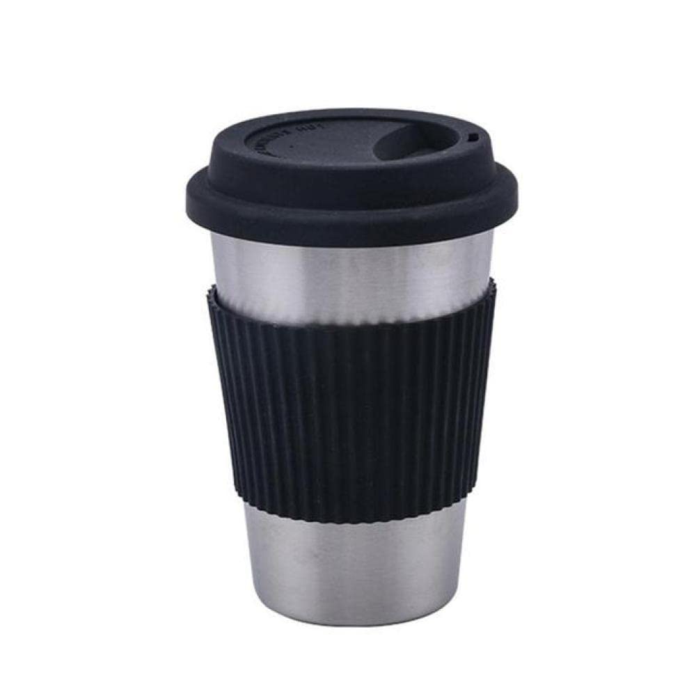 Premium Stainless Steel Coffee Mug - 500ml Insulated Travel Mug with Lid, Straw & Sleeve for Hot/Cold Drinks - Perfect for Camping, Office, Commuting & Outdoor Activities