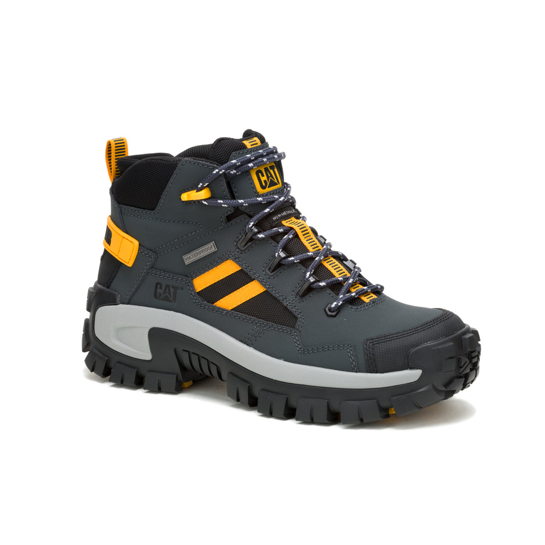 Invader Mid Vent Waterproof Composite Toe Work Boots - Dark Shadows - Slip Resistant Safety Shoes for Construction, Warehouse & Outdoor Work