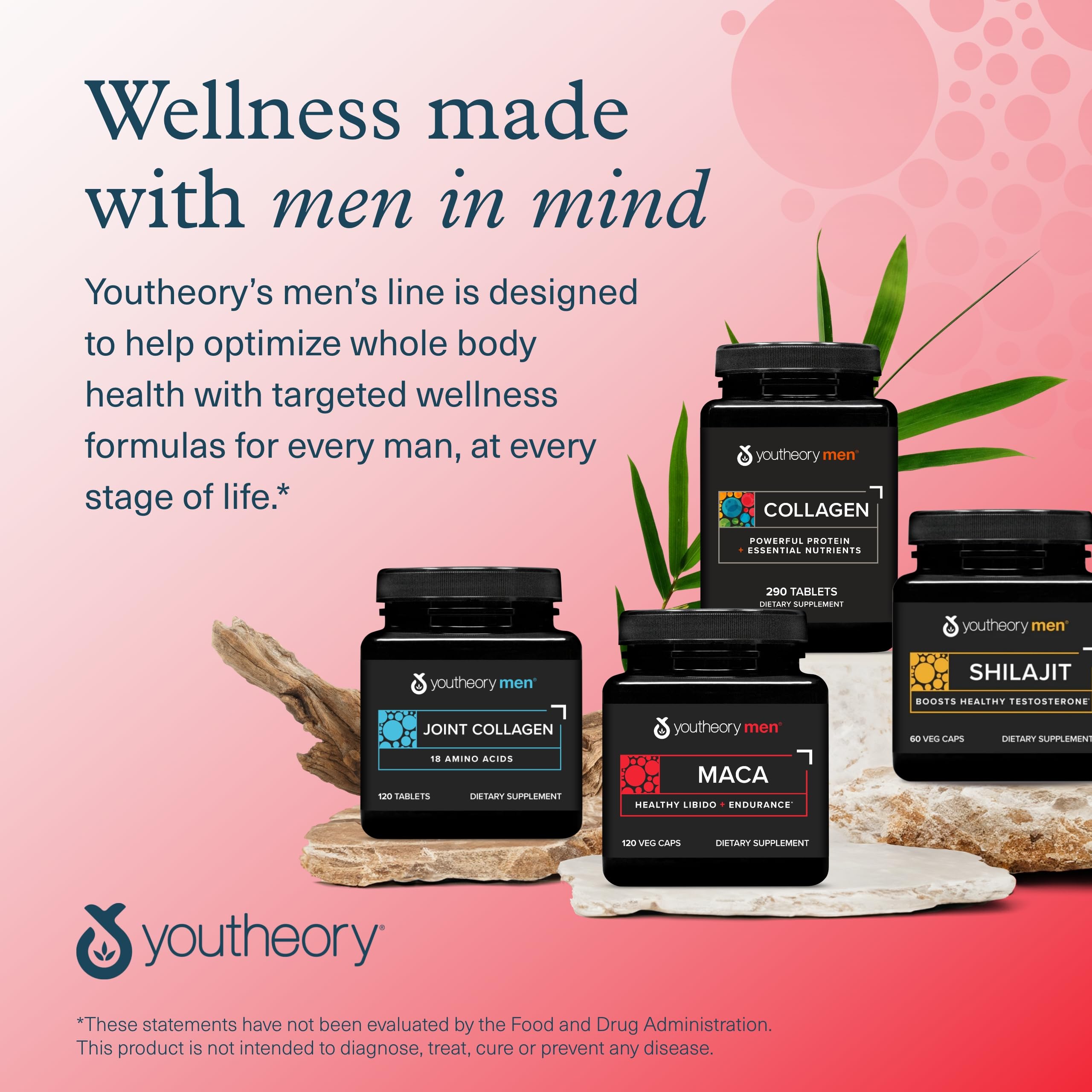 Youtheory Men's Maca Supplement - Vegan Energy & Stamina Booster for Men - 120 Vegetable Capsules - Dairy, Soy & Gluten Free - Supports Endurance & Vitality - Perfect for Workouts, Fitness & Active Lifestyle