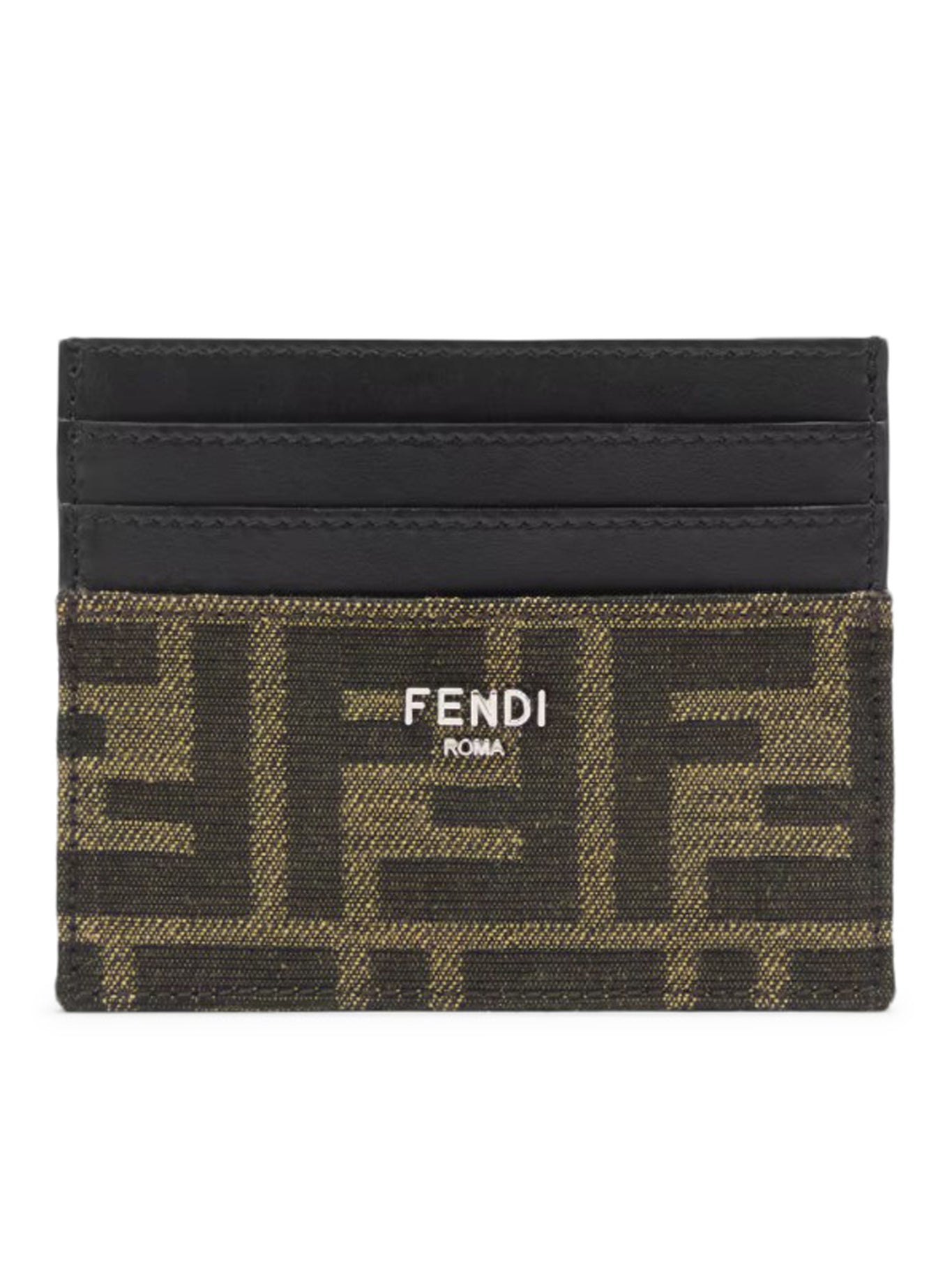 FENDI FF Jacquard Card Holder Wallet - Luxury Designer Card Case for Men & Women - Perfect for Everyday Use, Travel, and Gifting