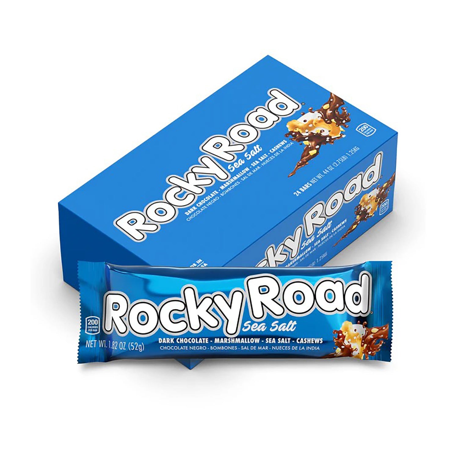 Annabelle's Rocky Road Sea Salt Chocolate Bar - 24 Count Box | Gourmet Dessert for Parties, Gifts & Snacking