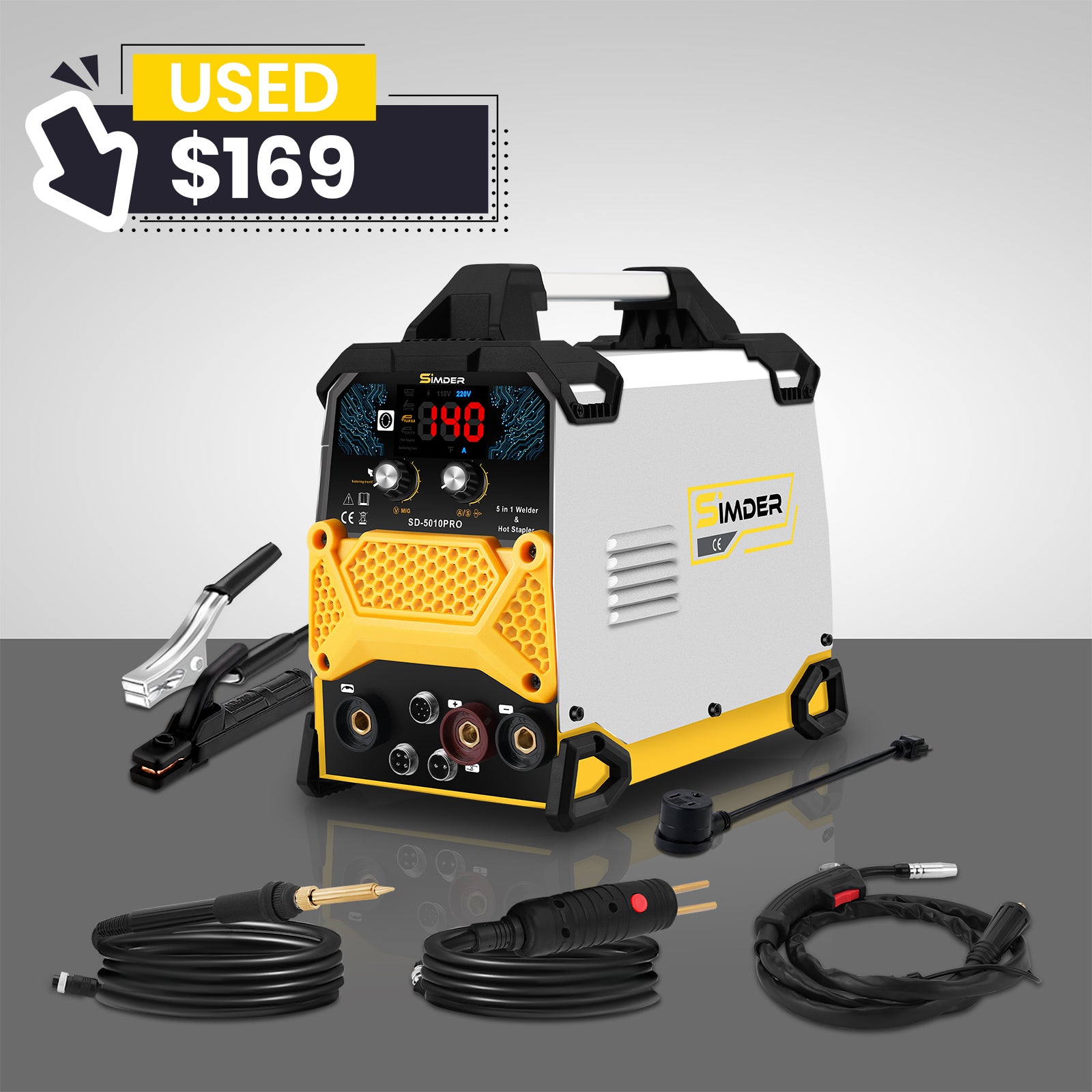 SSimder SD 5010 PRO 5-in-1 Multi-Function Welder with Hot Stapler & Soldering Iron - Perfect for DIY Repairs, Metal Fabrication, and Home Improvement Projects
