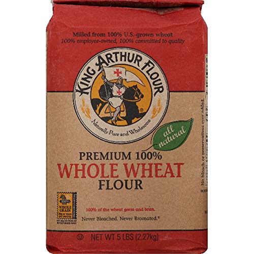 Organic Whole Wheat Flour - 8 Pack | Non-GMO, Unbleached, Stone Ground | Perfect for Baking Bread, Cookies & Healthy Recipes