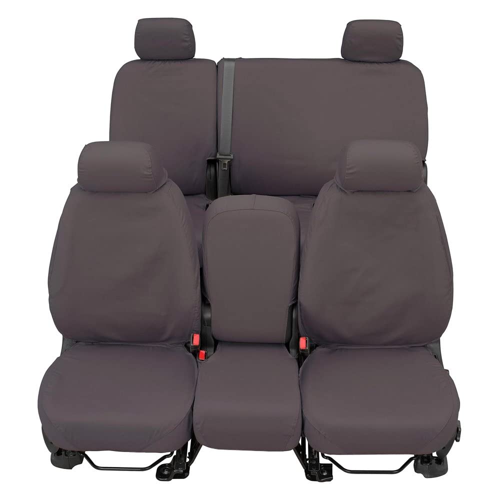 Covercraft SS7454PCGY Polycotton Grey Seat Covers for Middle Row - Premium Car Seat Protectors for Pets, Kids & Spills | Perfect for SUVs, Minivans & Family Vehicles