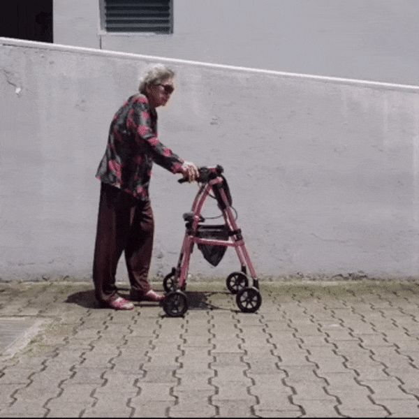 Stander EZ Fold N Go Rollator Walker - Lightweight Folding Mobility Aid for Seniors & Adults - Ideal for Travel, Shopping & Outdoor Use