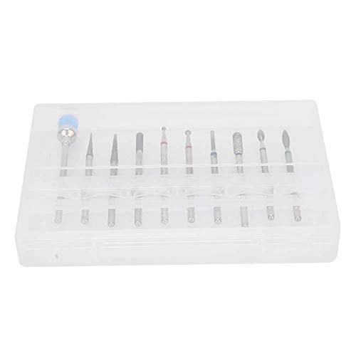 10Pcs Professional Nail Drill Bits Set for Dead Skin Removal & Polishing - Electric Nail Drill Machine Accessories for Acrylic Gel Nails, Cuticle Care, Manicure & Pedicure - Perfect for Salon & Home Nail Care