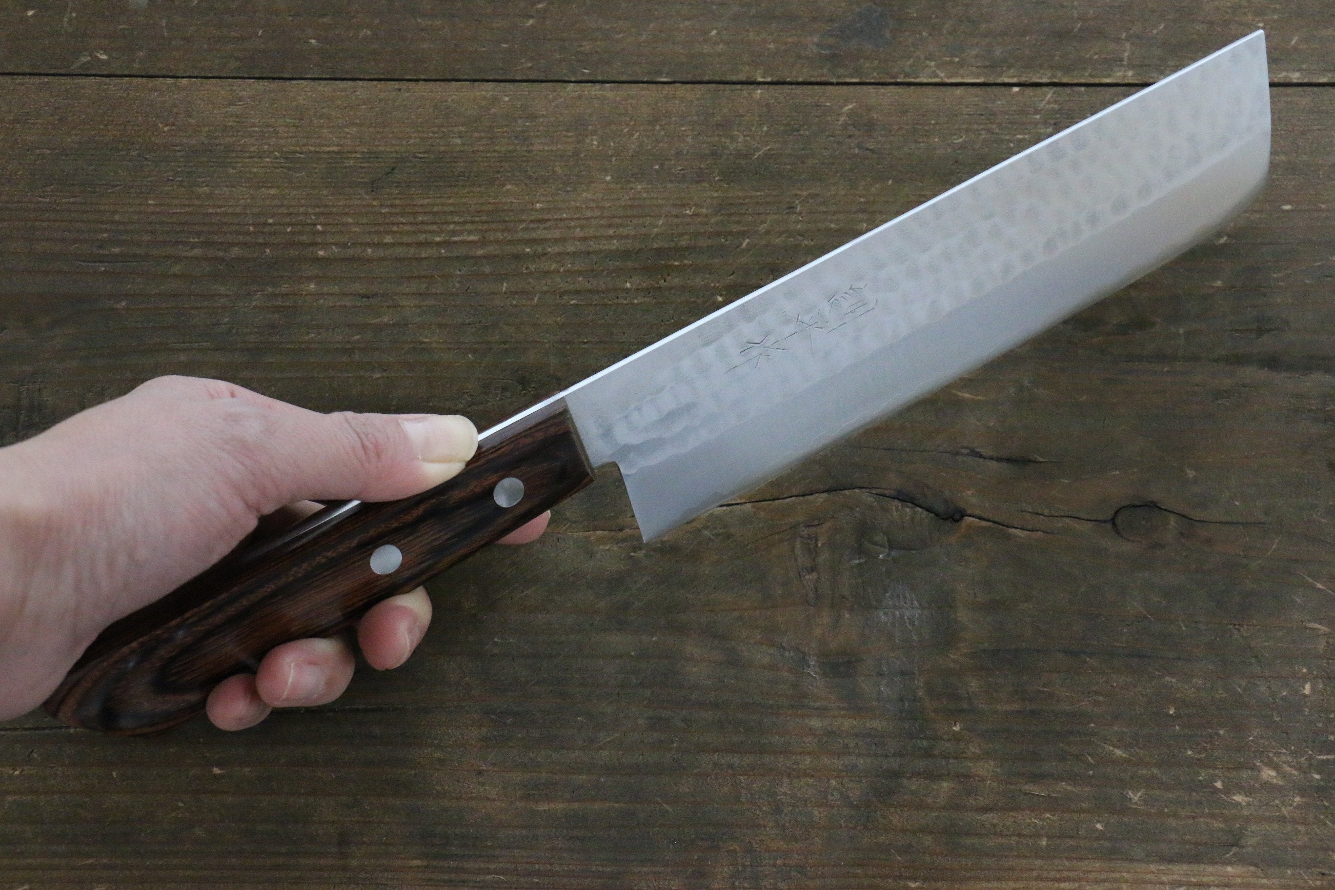 Premium Kunihira VG1 Hammered Usuba Chef Knife 165mm - Japanese Mahogany Handle - High Carbon Stainless Steel Blade for Professional Sushi & Vegetable Cutting - Perfect for Home Chefs & Culinary Enthusiasts