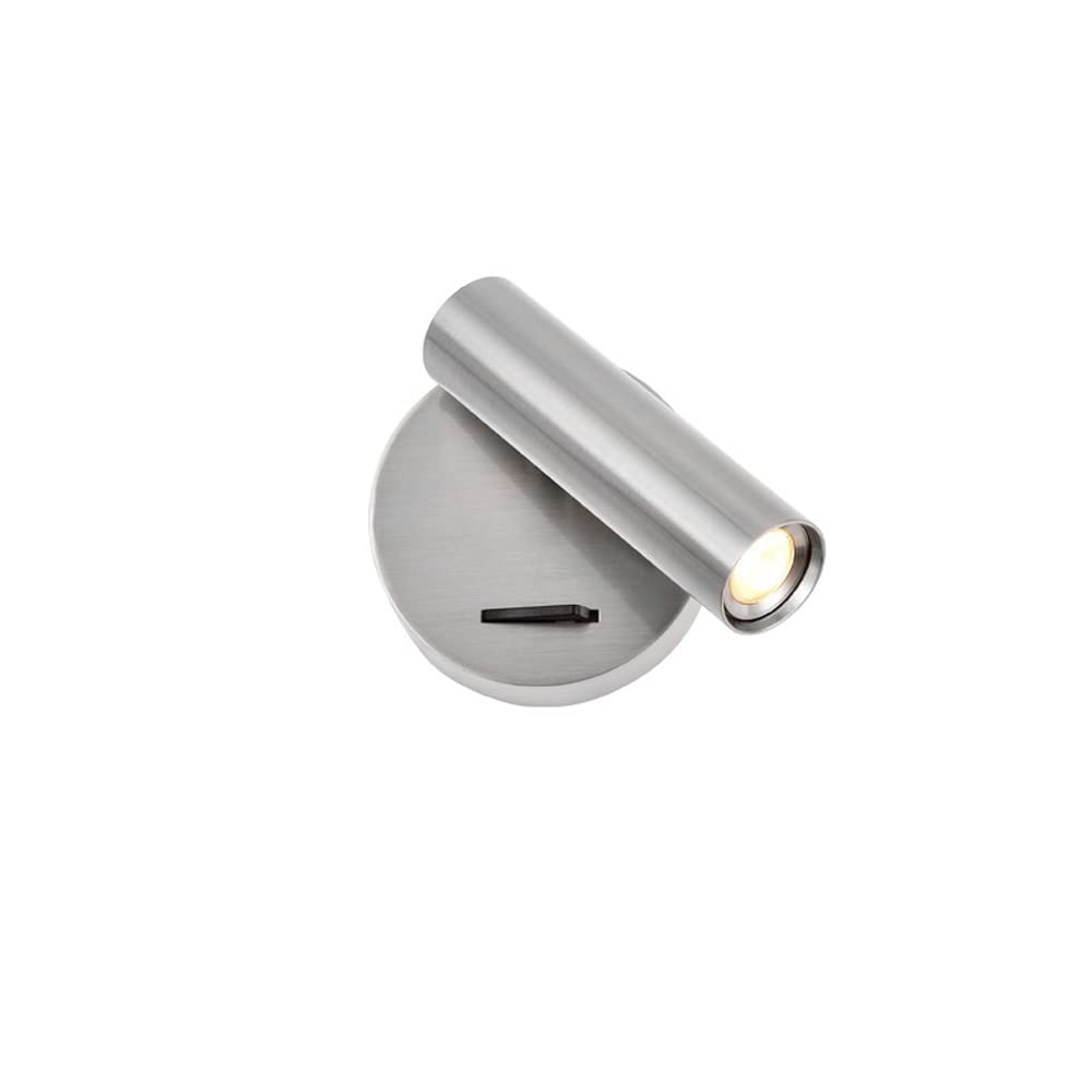 Modern LED Headboard Spotlight - Round Wall Lamp with Switch, 350° Rotatable & 90° Foldable - Bedside Reading Light for Bedroom, Hotel & Home Decor - Perfect for Reading, Ambience Lighting and Wall Accent