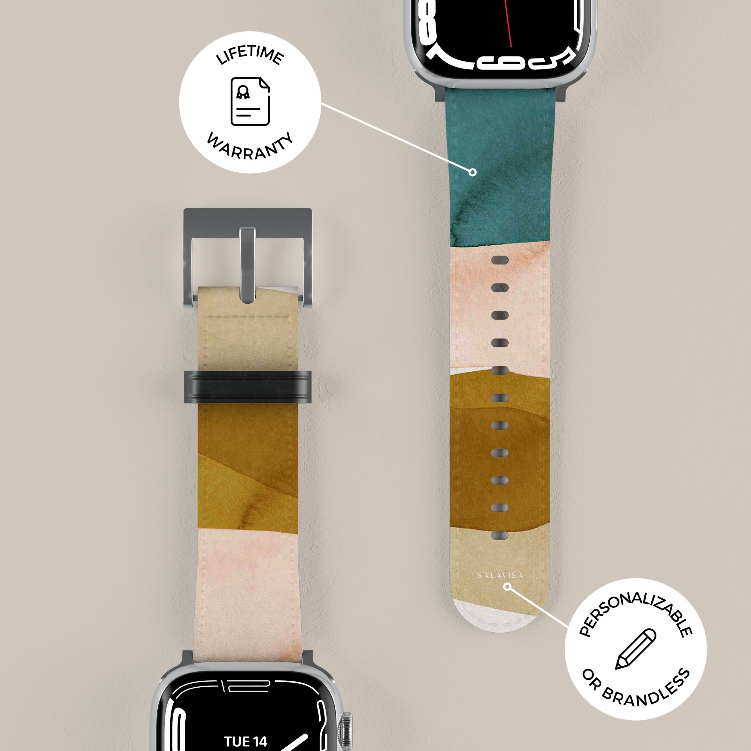 Premium Silk Sands Apple Watch Band - Soft, Durable & Stylish Replacement Strap for Apple Watch Series 1-9 - Perfect for Workouts, Office & Everyday Wear