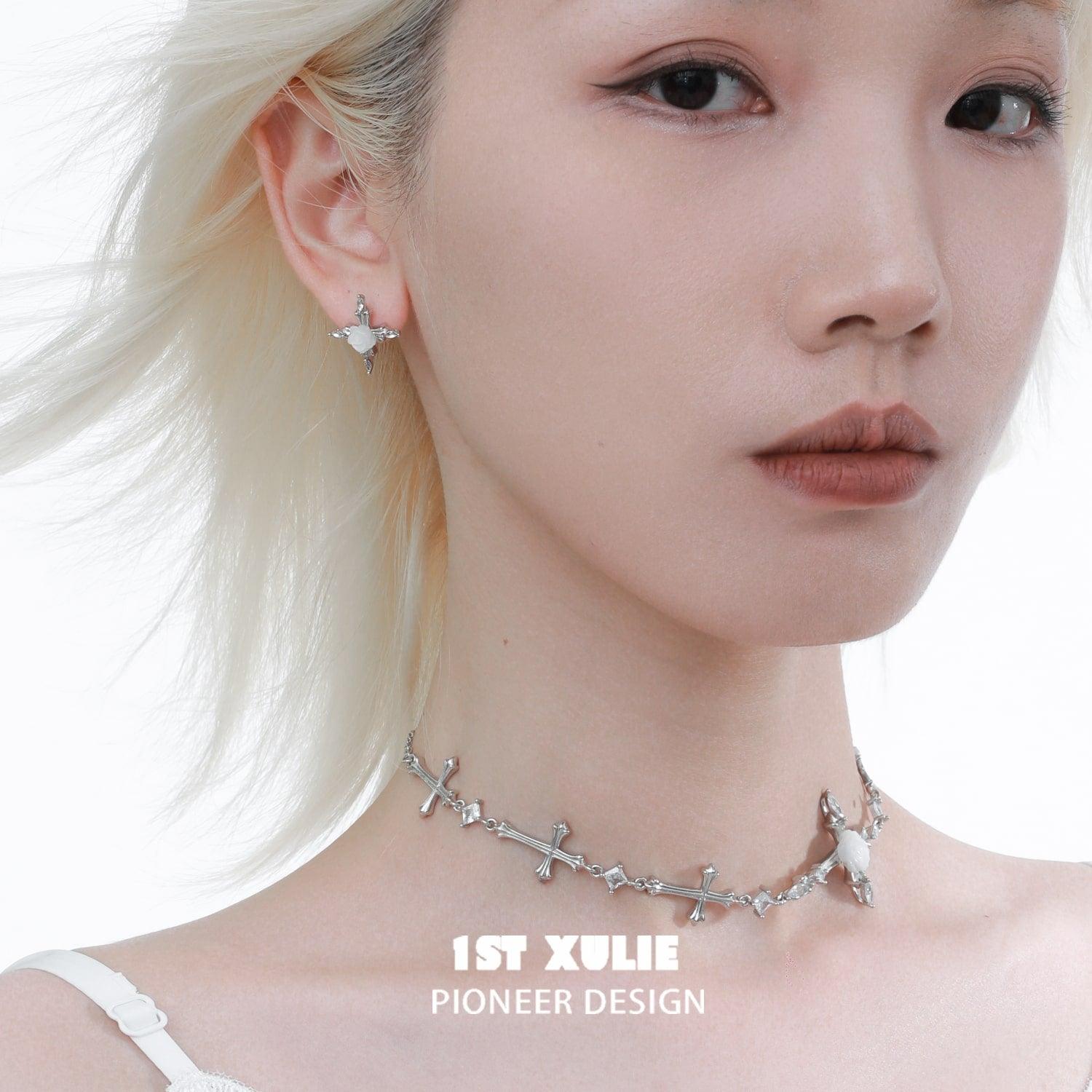 Rose Believer White Shell Earrings™ - Elegant Pearl-like Stud Earrings for Women | Perfect for Weddings, Parties & Everyday Wear