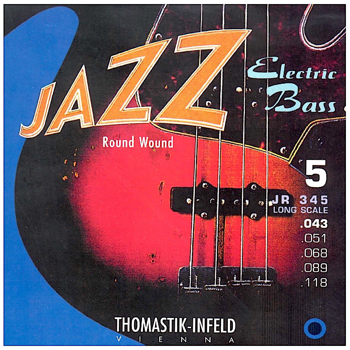 Thomastik JR345 Electric Bass Strings - Premium Quality for Enhanced Tone & Durability | Perfect for Jazz, Rock & Studio Recording