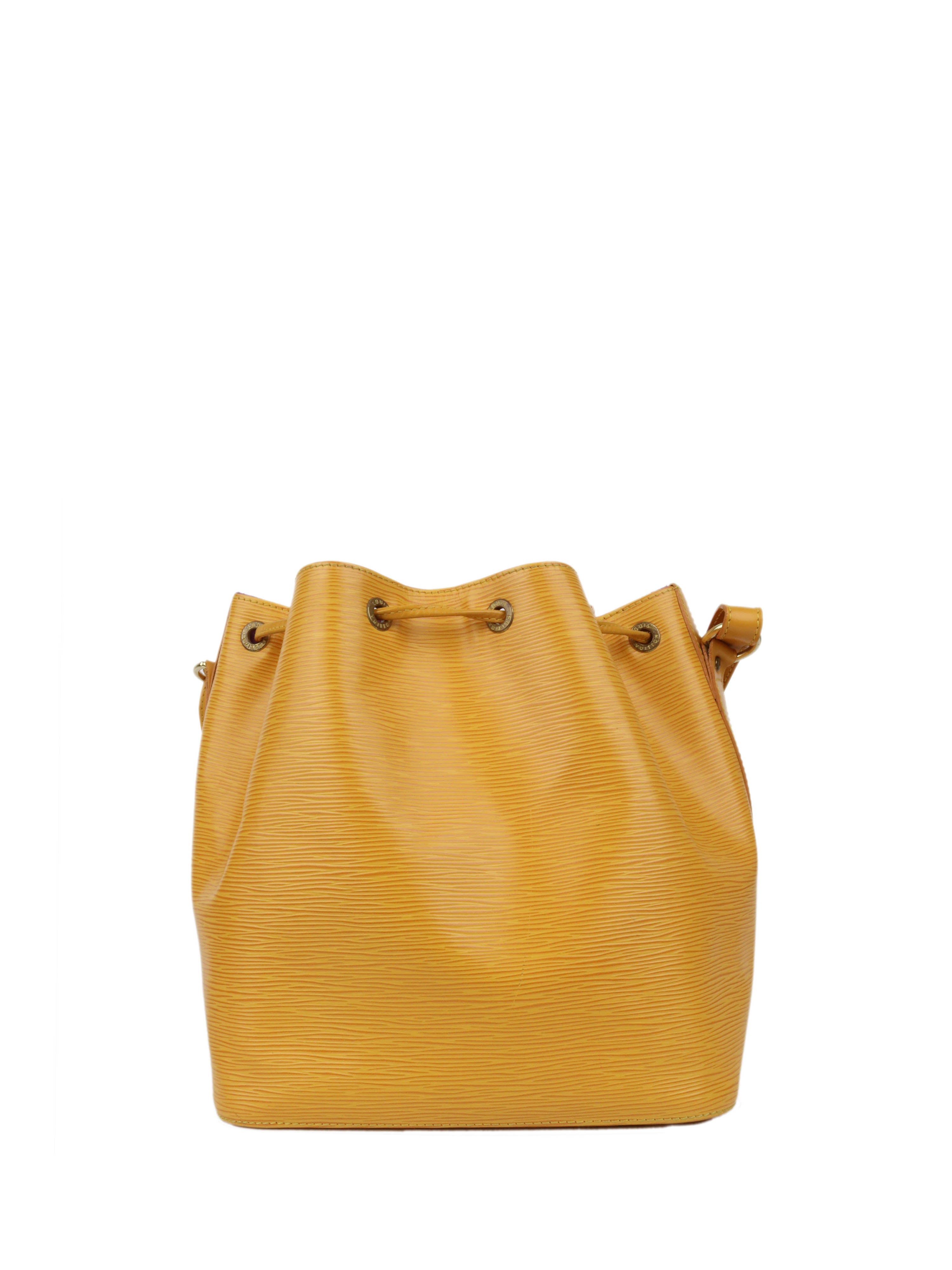 Louis Vuitton Yellow Epi Leather NeoNoe PM Bucket Bag for Women | Luxury Designer Handbag for Work, Travel & Everyday Use