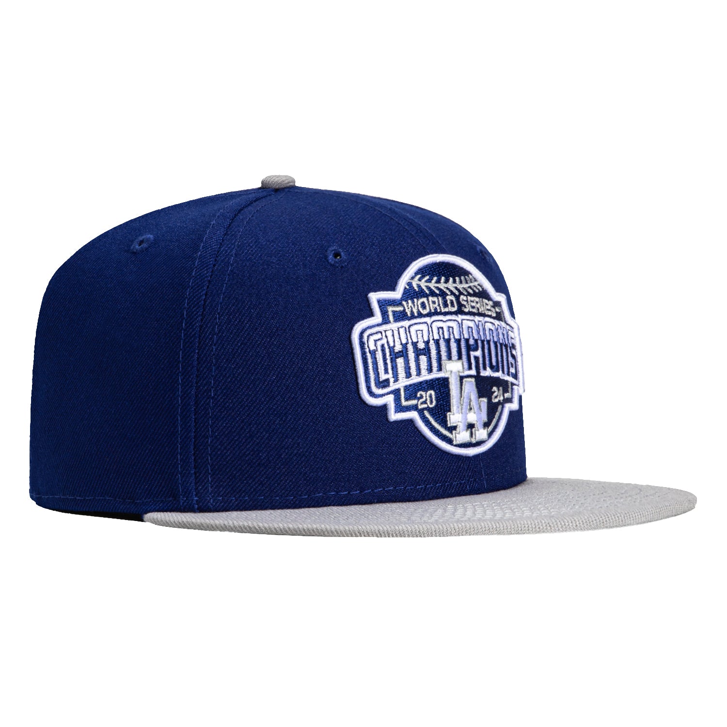 New Era 59Fifty Los Angeles Dodgers 2024 World Series Champions Snapback Hat - Royal & Grey - Official MLB Baseball Cap for Men & Women - Perfect for Games, Fan Gear & Streetwear Fashion