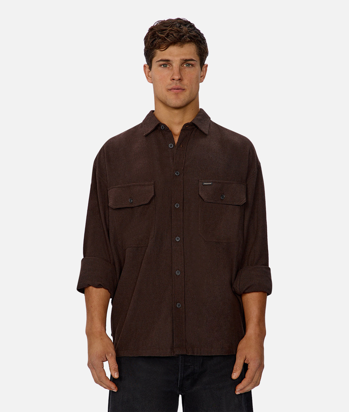 Premium The Westshire Long Sleeve Shirt for Men - Classic Brown Cotton Button-Up Shirt | Casual Office Wear, Outdoor Activities & Smart Casual Outfits