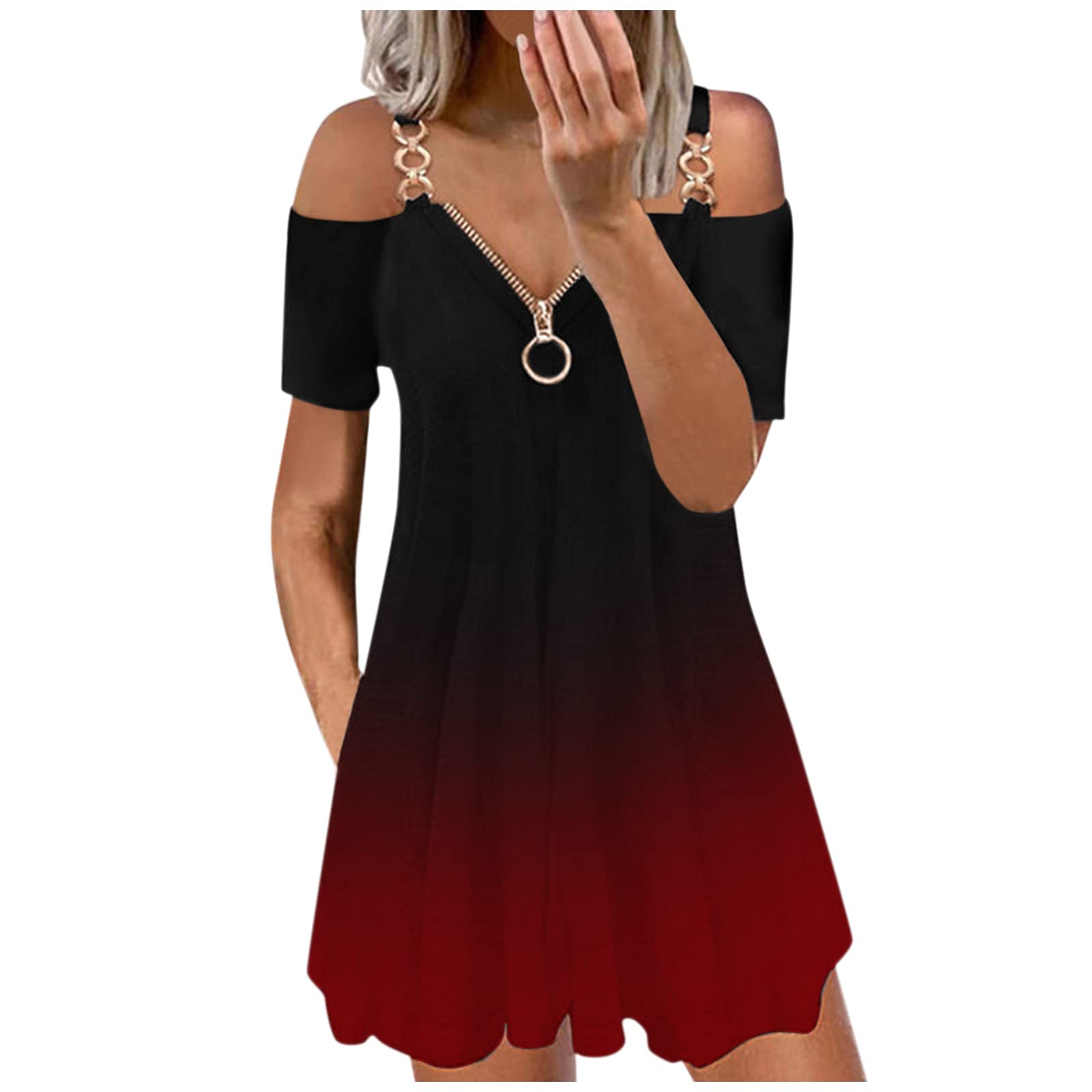 Smooto Women's Sexy Casual Sleeveless O-Neck Maxi Dress - White & Red Options, Size S - Perfect for Summer Vacation, Beach Outings & Casual Wear