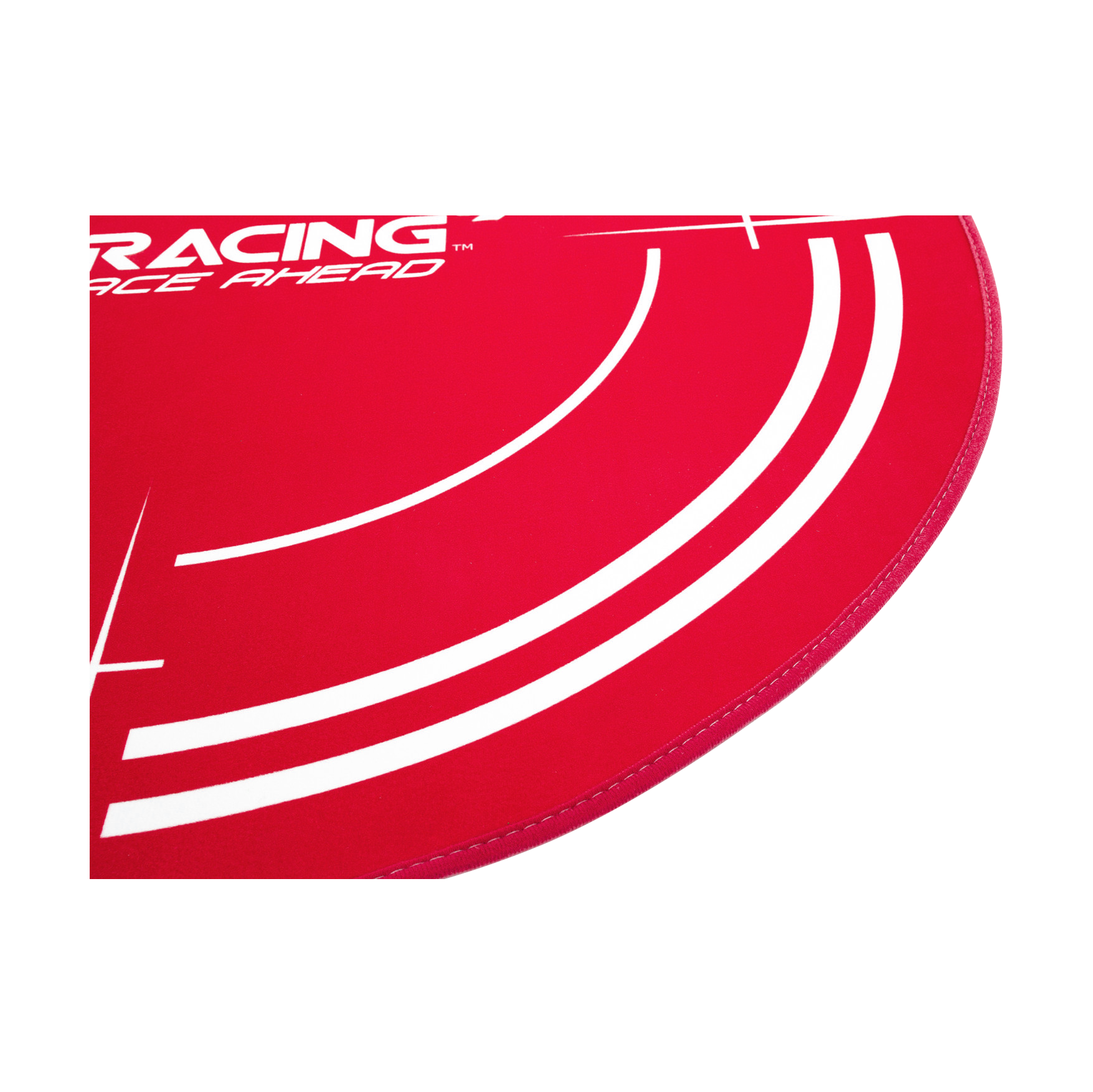 AK Racing Circular Chair Floor Mat - Non-Slip Office Chair Mat for Hardwood Floors & Carpets, Red - Perfect for Gaming, Home Office & Workspace Setup