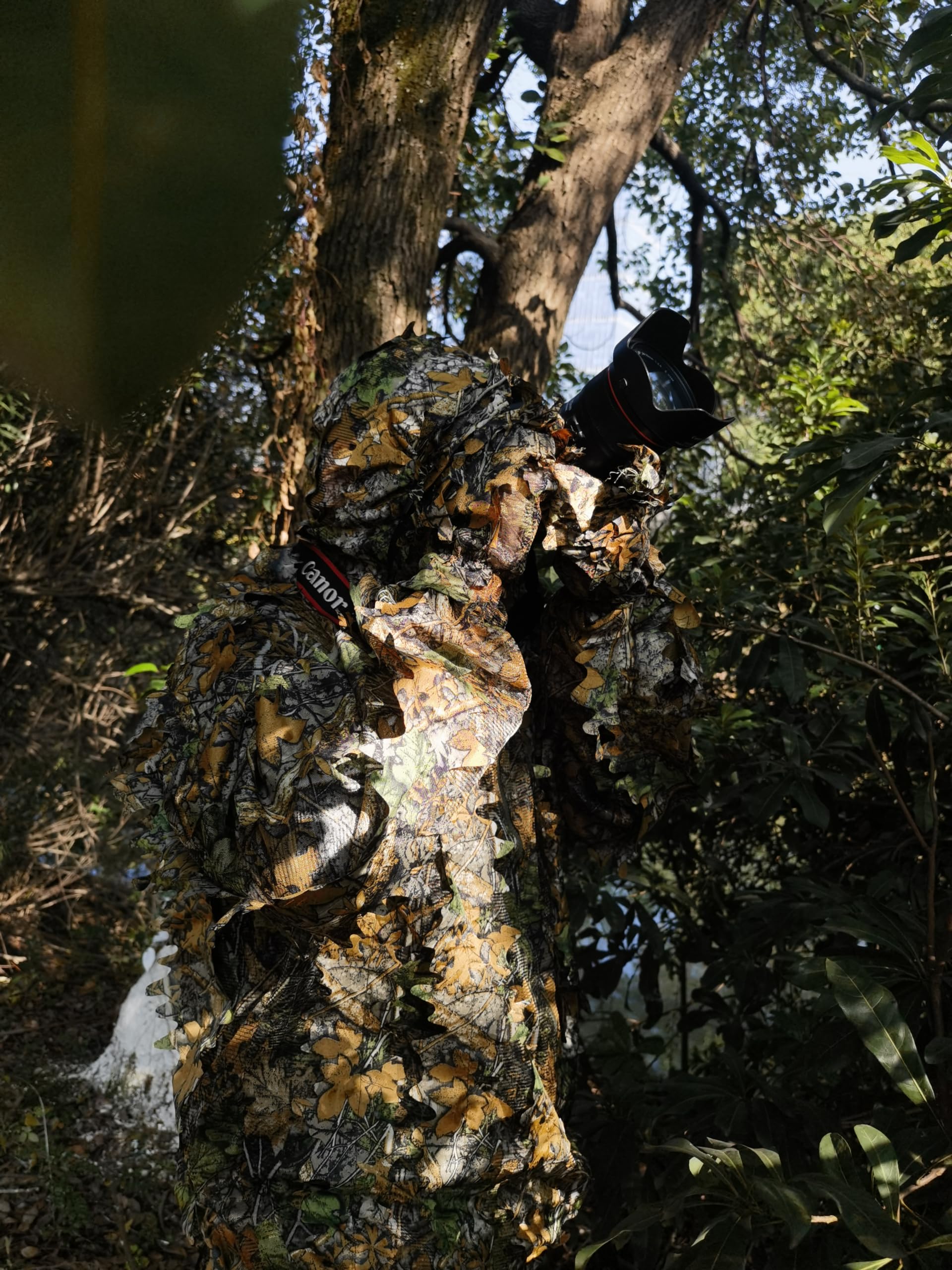 3D Leafy Camouflage Ghillie Suit for Men & Kids - Adult Hunting Camo Suit for Turkey Hunting, Outdoor Games & Halloween Costume | Perfect for Tactical Training, Airsoft, and Wildlife Photography