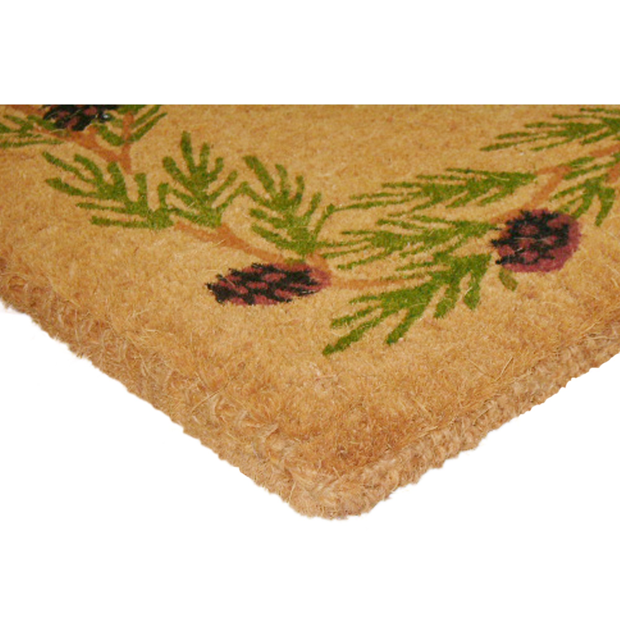 Personalized Monogram Z Coir Door Mat - Heavy Duty Natural Coco Fiber Welcome Mat, Evergreen Design, Durable Handcrafted Outdoor Rug, Fade-Resistant & Eco-Friendly (30