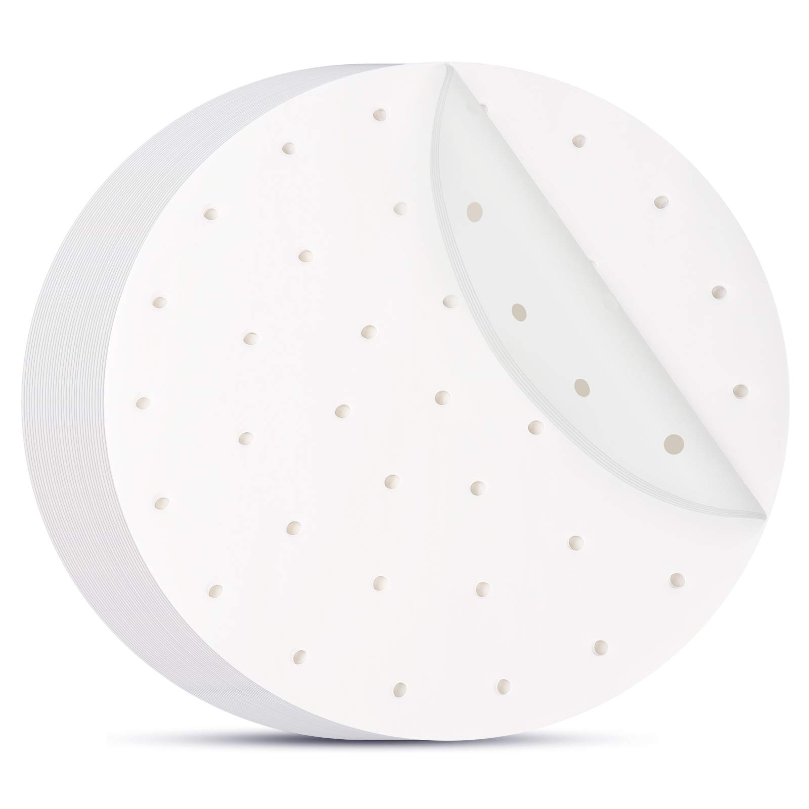 Beasea 11 Inch Air Fryer Parchment Paper - 200pcs Disposable Perforated Liners for Air Fryer, Steaming Basket & Bamboo Steamer | Non-Stick Baking, Cooking & Healthy Meal Prep | Perfect for Roasting, Frying & Steaming Vegetables, Meat & Snacks