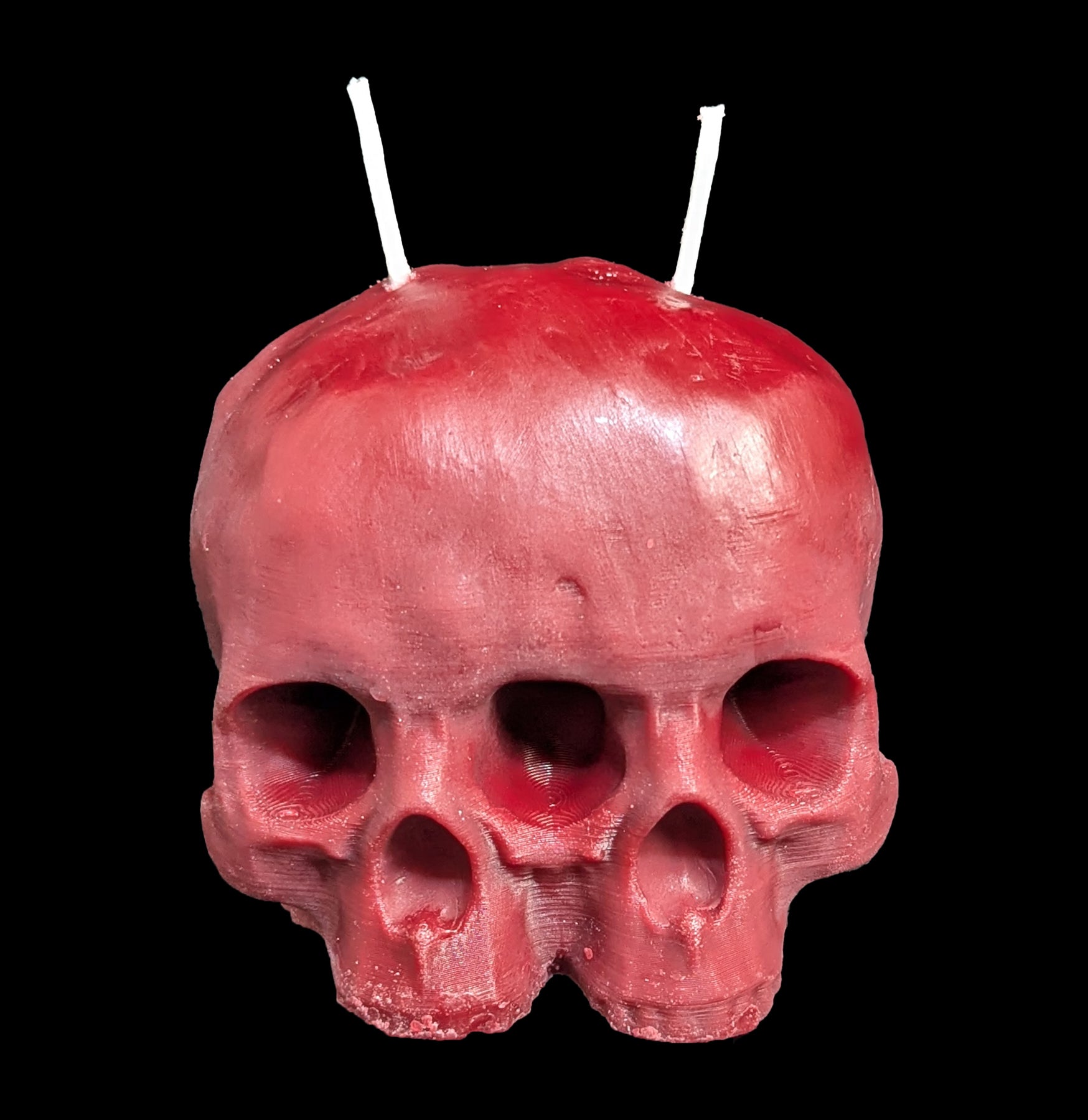 Unique Conjoined Twin Skull Candle - Gothic Home Decor, Halloween Party Supplies & Spooky Gift Idea for Horror Fans