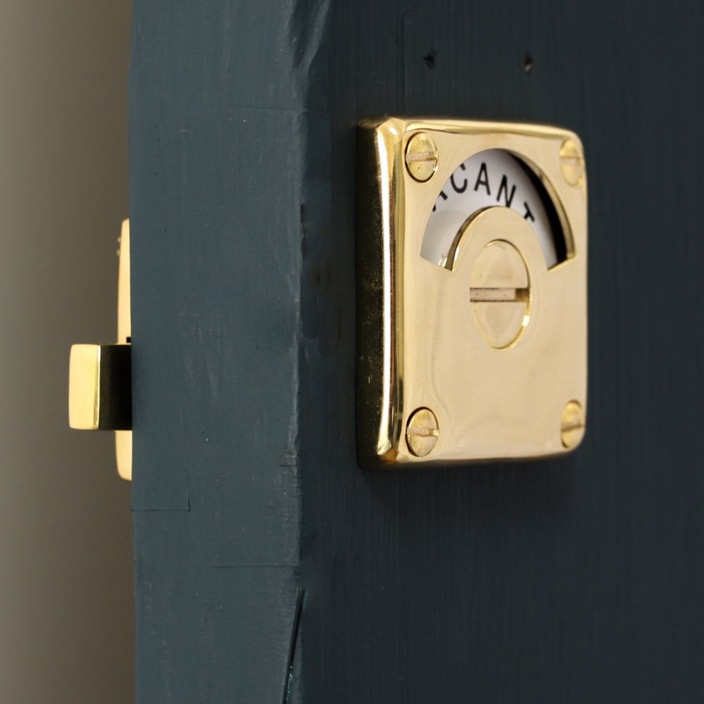 Polished Brass Vacant Engaged Lock - High-Quality Door Lock for Home & Office Security - Perfect for Bedrooms, Bathrooms, and Storage Rooms