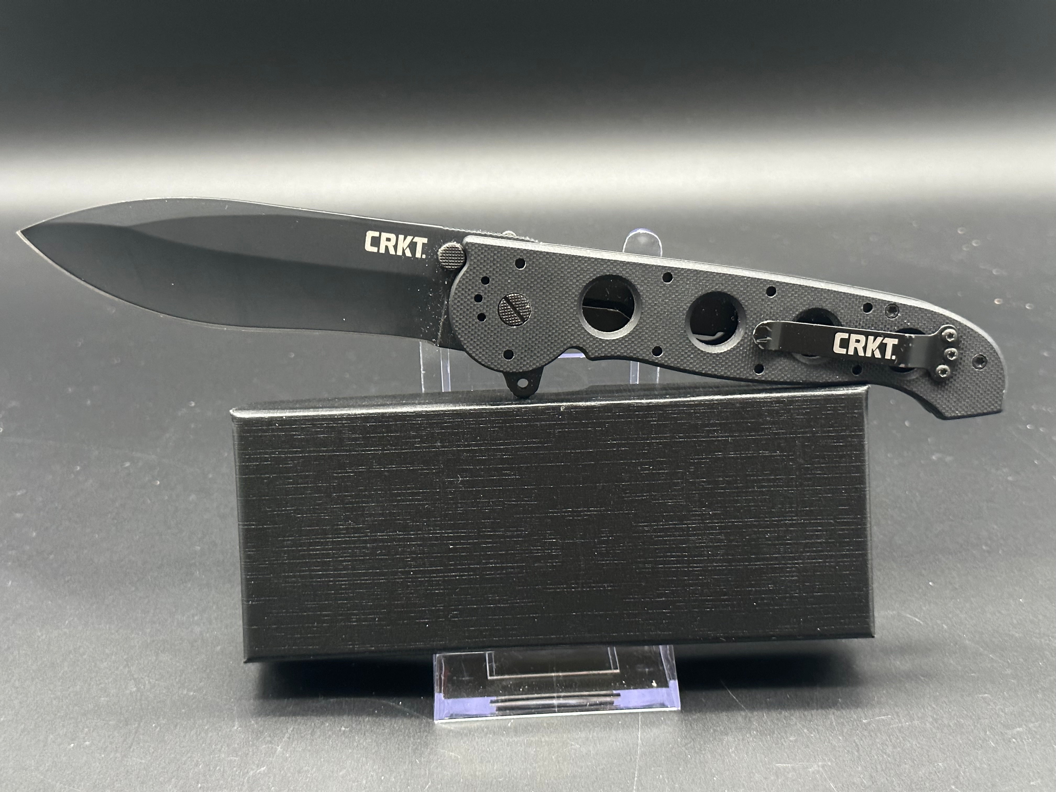 CRKT Carson M21-04G Folding Pocket Knife - Black G10 Handle, Tactical EDC Knife for Outdoor, Camping, Hiking & Survival Gear