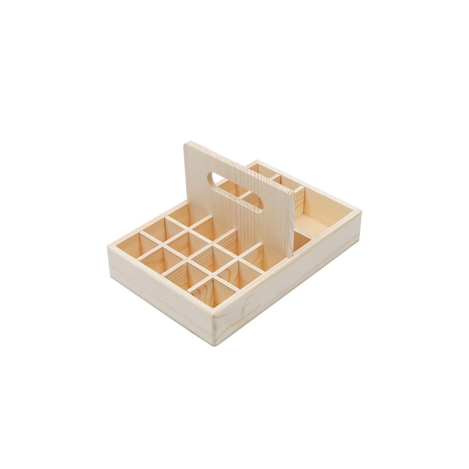 Premium Wooden Essential Oil Storage Box - Holds 21 Bottles with Handle, Portable Aromatherapy Organizer for Home, Travel & Car Use | Perfect for Essential Oil Display & Safe Storage