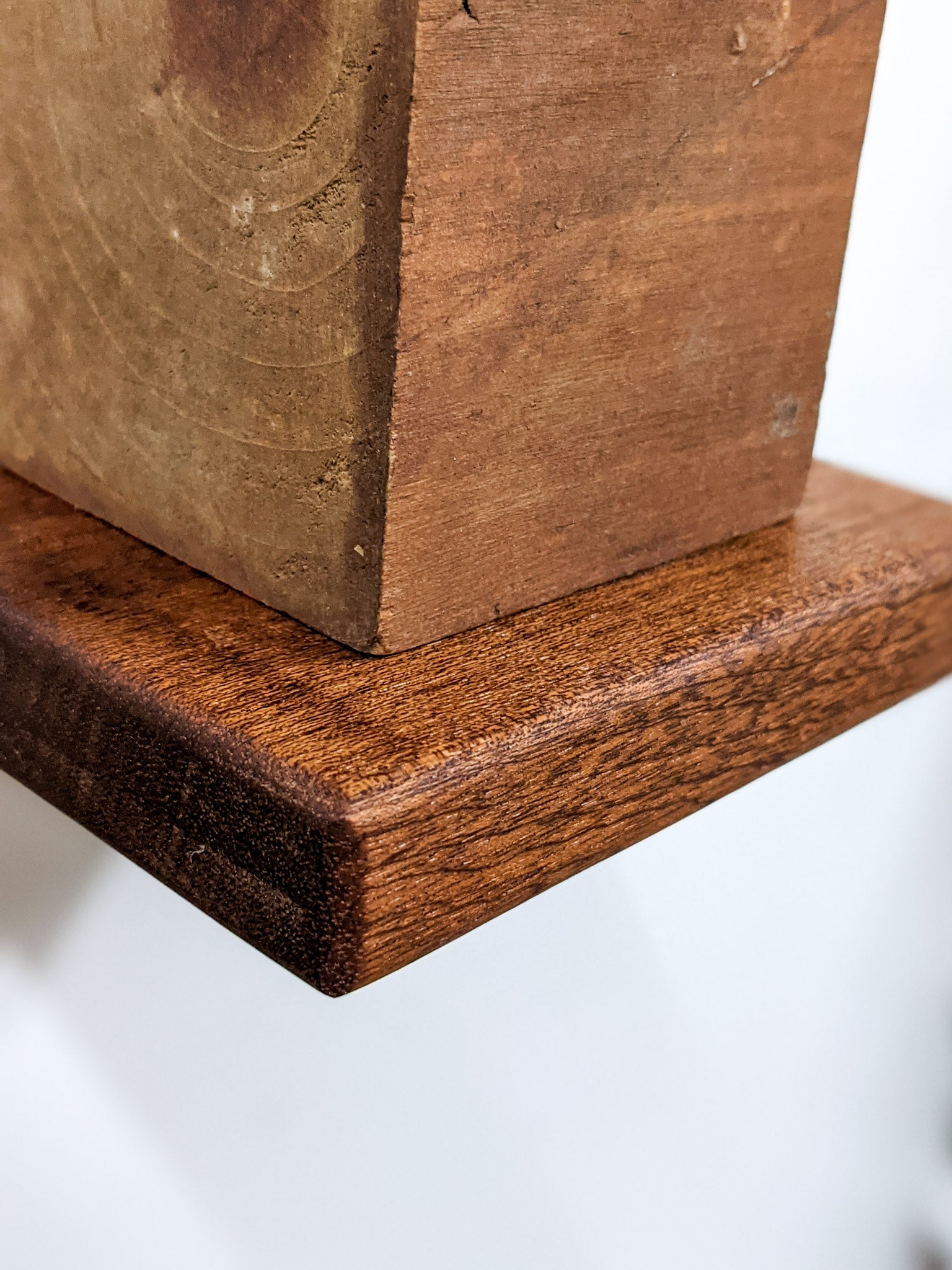 Mahogany Small Square Display Shelf - Elegant Wooden Shelf for Home Decor, Books & Collectibles | Perfect for Living Room, Bedroom & Office Organization