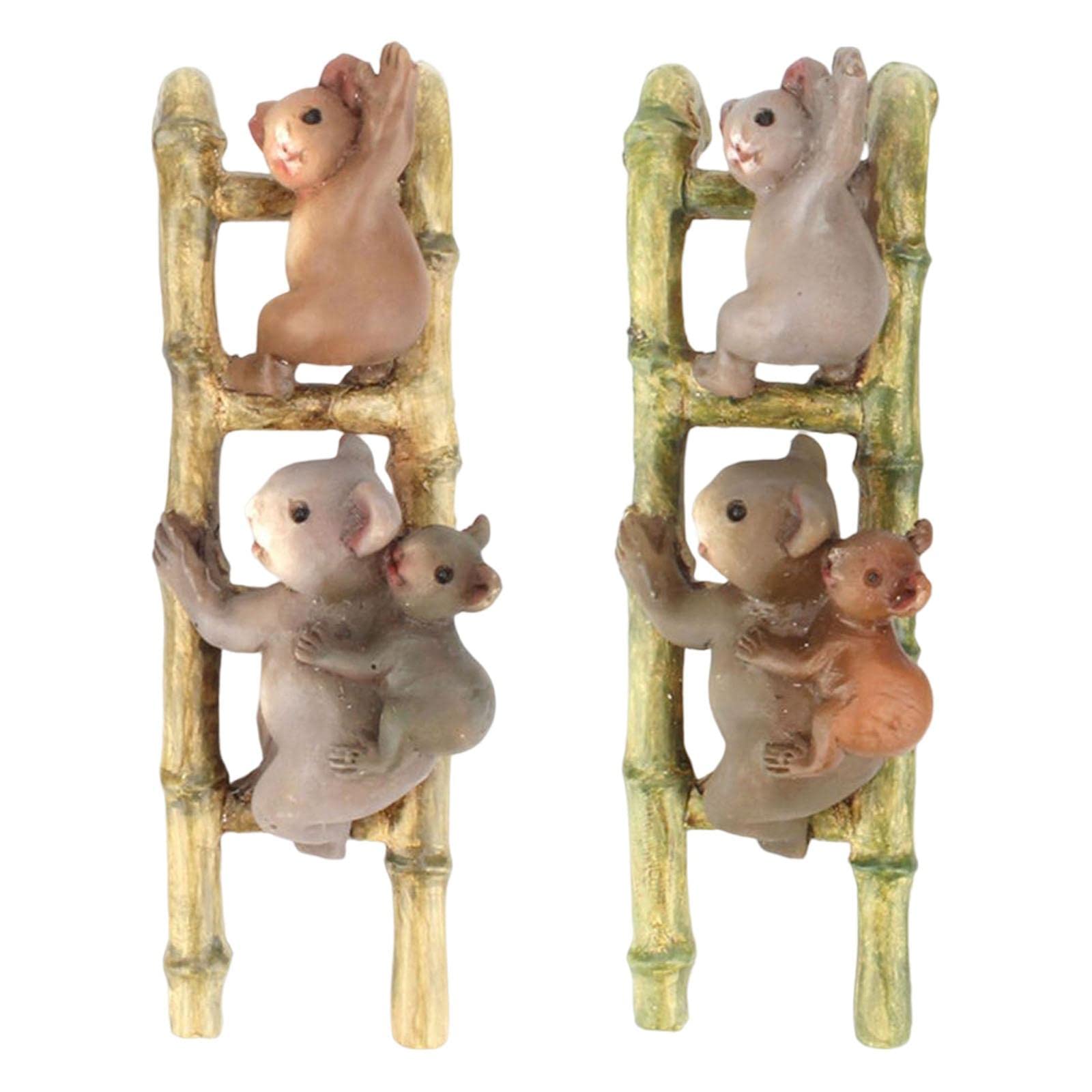 Creative Fairy Garden Ornament - Miniature Climbing Ladder & Animal Decor for Micro Landscape, Desk Decorations | Perfect for Fairy Gardens, Terrariums, Office Desk & Home Decor