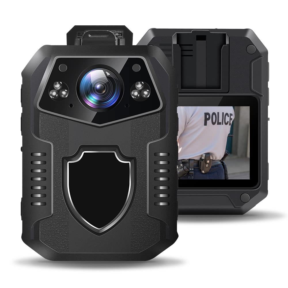Professional 2160P Police Body Camera with 64GB Memory - 2 Inch Display, Night Vision & 3000mAh Battery (10HR Life) for Law Enforcement | Portable Body Worn Camera for Security, Evidence Collection & Patrol Duty