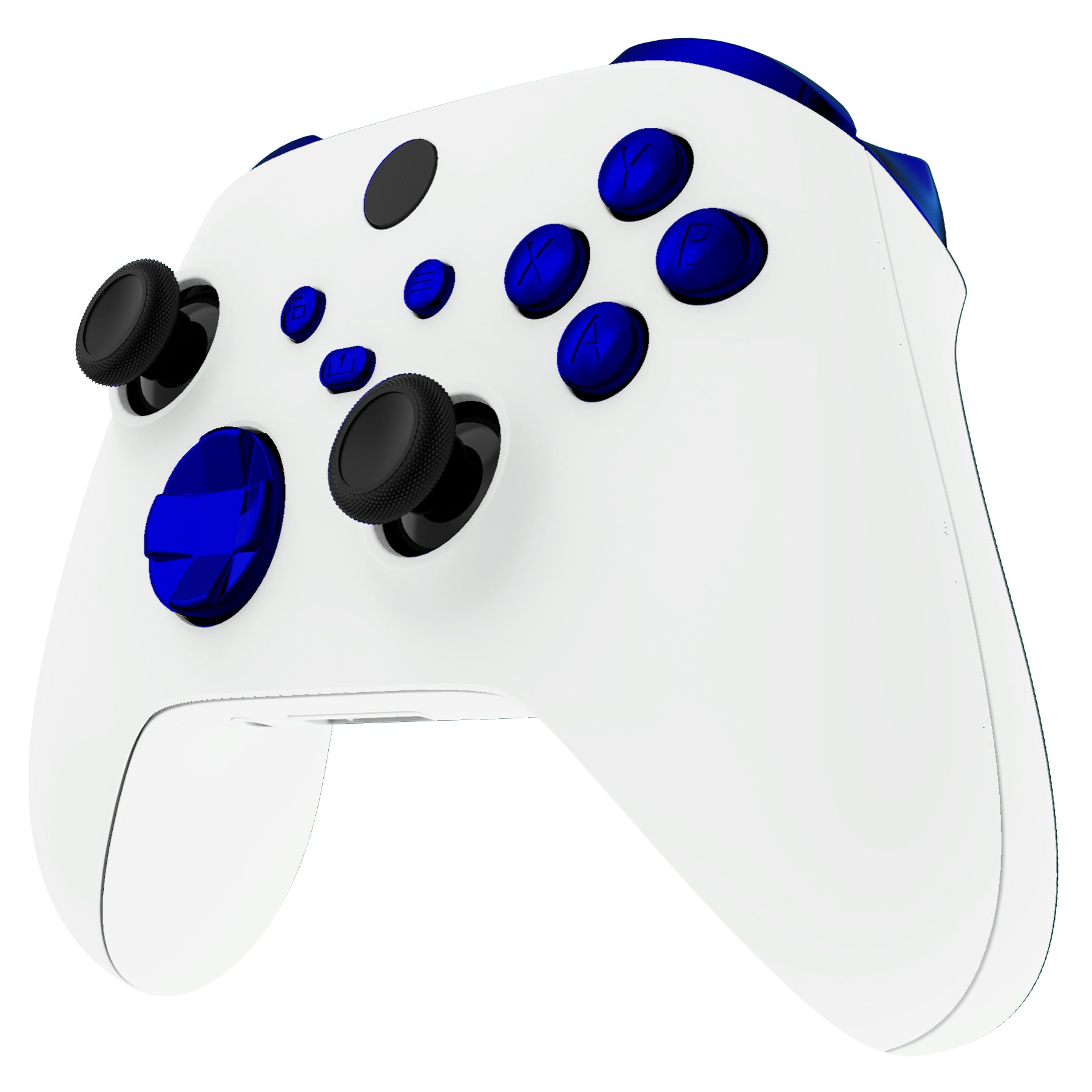 eXtremeRate Chrome Blue Replacement Buttons for Xbox Series X/S Controller - LB RB LT RT Bumpers Triggers D-Pad ABXY Start Back Sync Share Keys (JX3204) | Premium Customization for Gaming Enthusiasts | Perfect for Controller Repair & Modding Projects