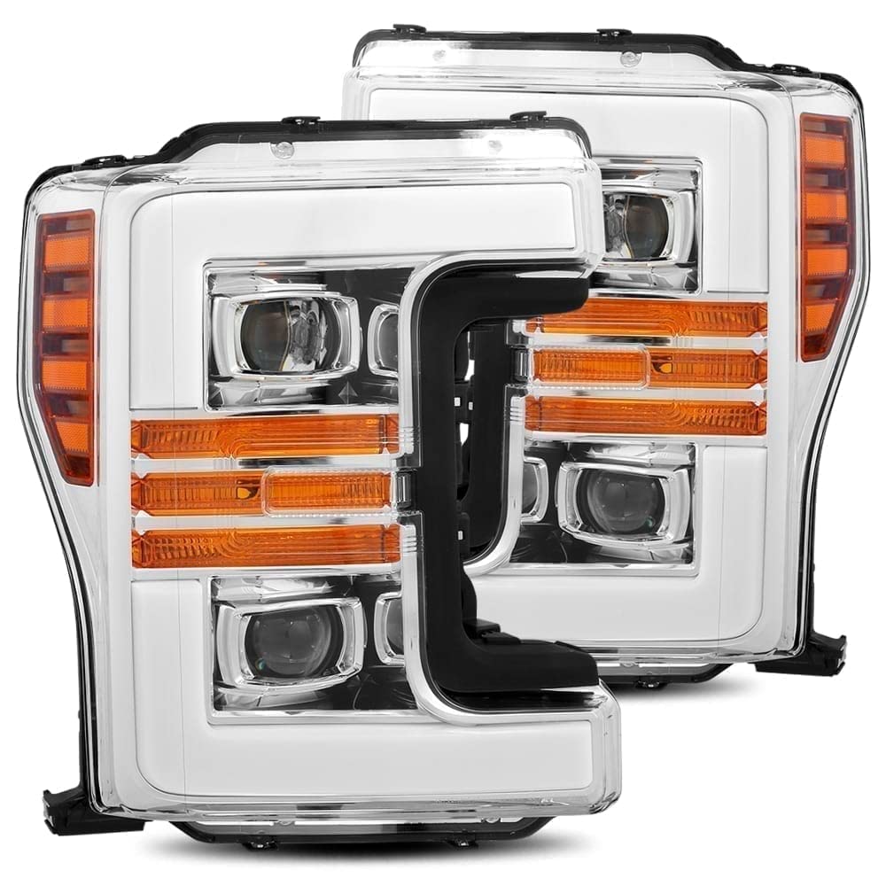 AlphaRex LED Headlights for F250-F550 Super Duty - Switchback DRL & Sequential Signals for Off-Road & Night Driving