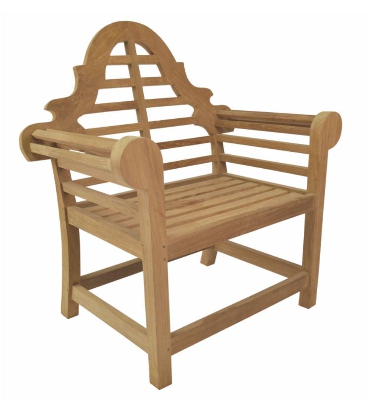 Anderson Teak Marlborough Dining Armchair CHD 190 - Solid Teak Wood Outdoor Patio Furniture for Garden, Poolside & Restaurant Use