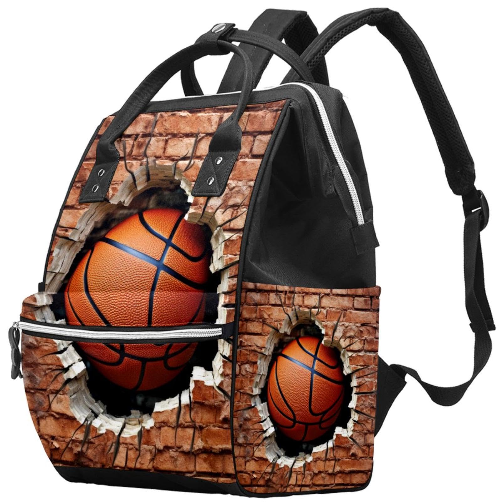 Men's & Women's Travel Backpack with Basketball Wall Texture - Durable Carry-On Backpack for Gym, Work, School & Outdoor Adventures