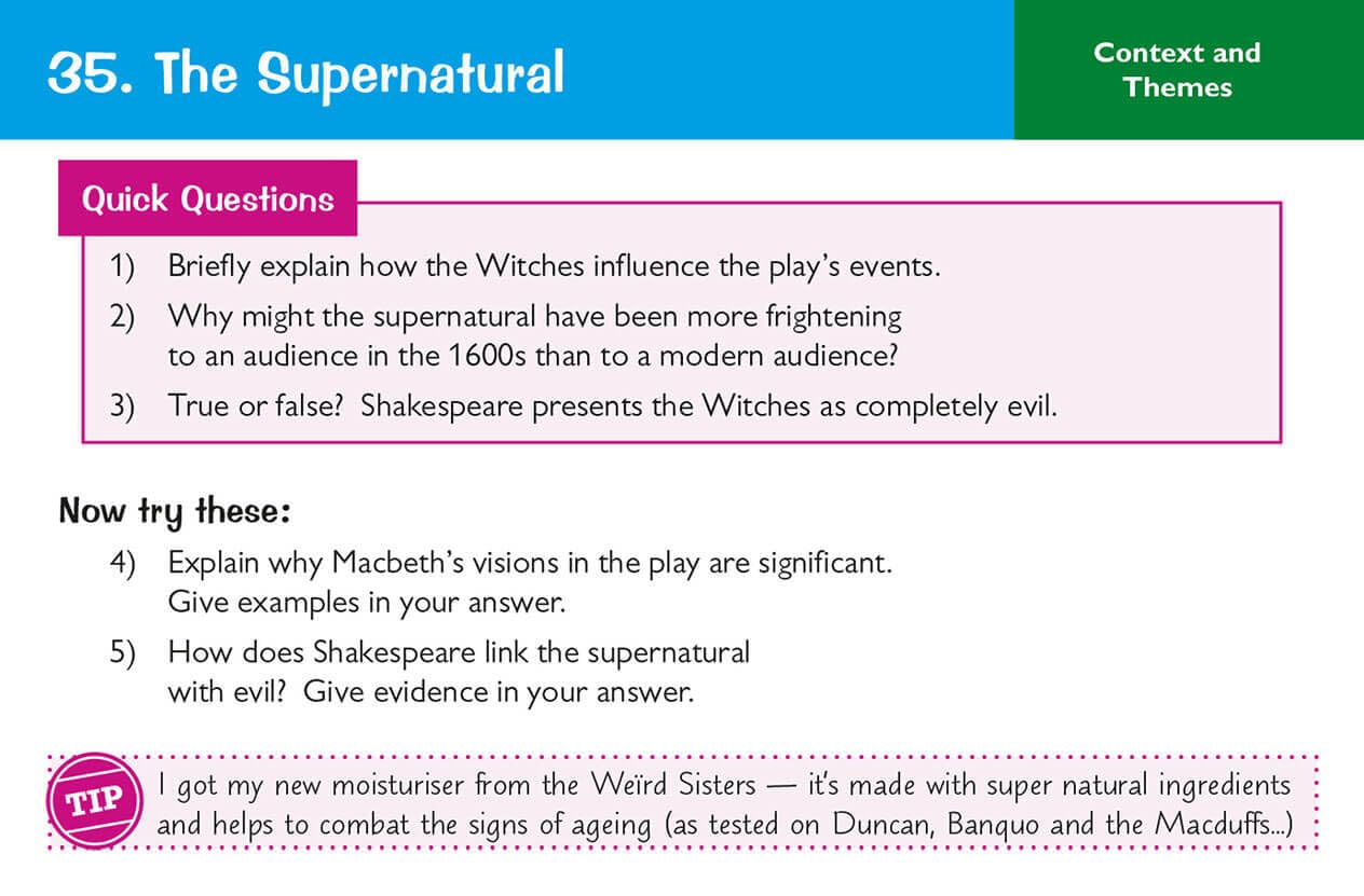 GCSE English Literature Revision Cards: Macbeth by Shakespeare - Study Guide for 2025 & 2026 Exams | CGP GCSE Question Cards | Perfect for Classroom Learning & Self-Study
