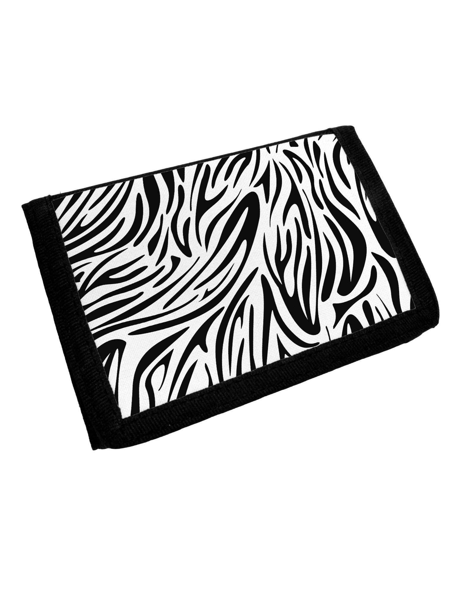 Zebra Print Trifold Wallet - Stylish All Over Animal Print Design for Women & Men - Perfect for Travel, Everyday Use & Gift Giving