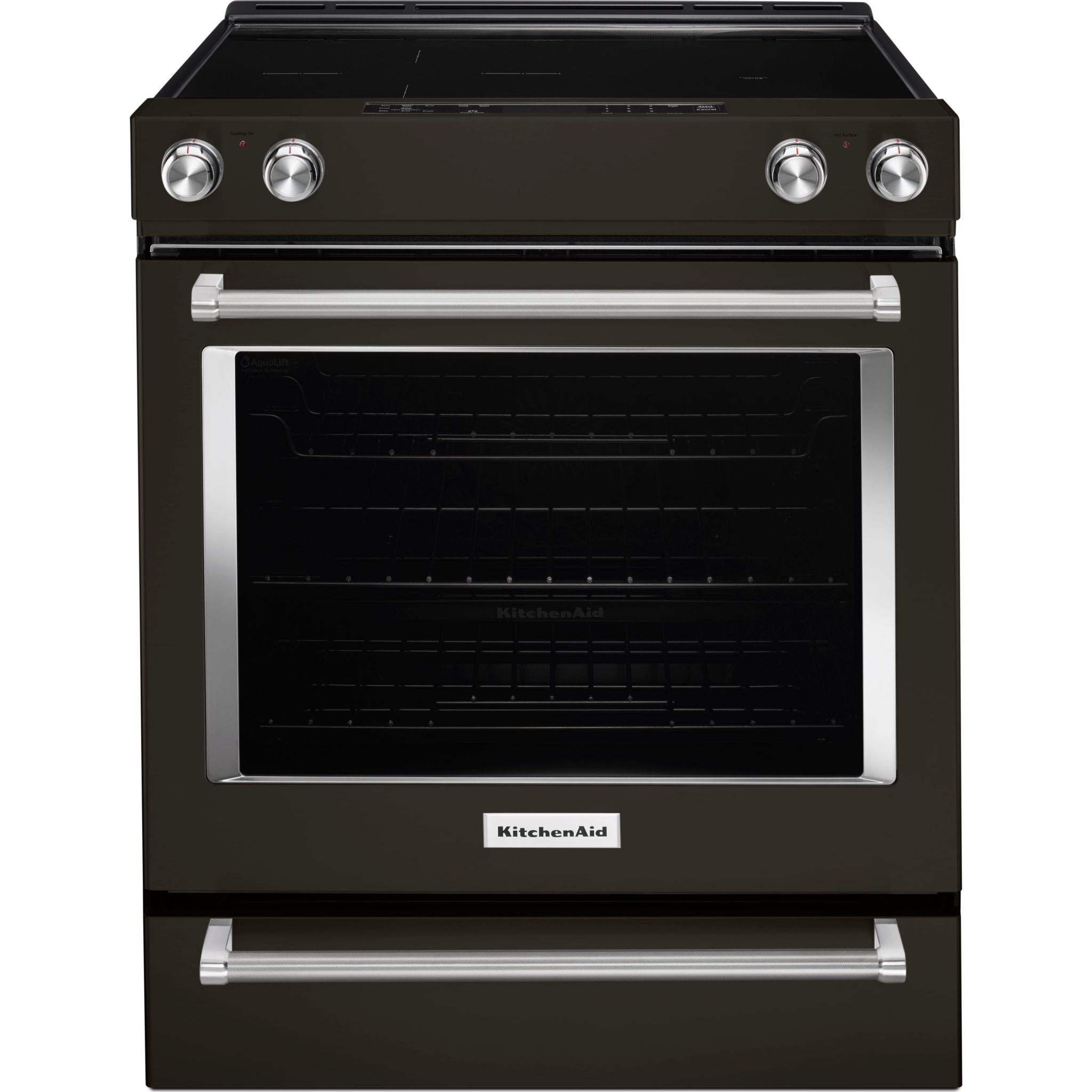 KitchenAid YKSEG700EBS True Convection Range - 30 Inch Black Stainless Steel Electric Oven with 5 Burners & Self-Cleaning | Perfect for Baking, Roasting & Family Cooking