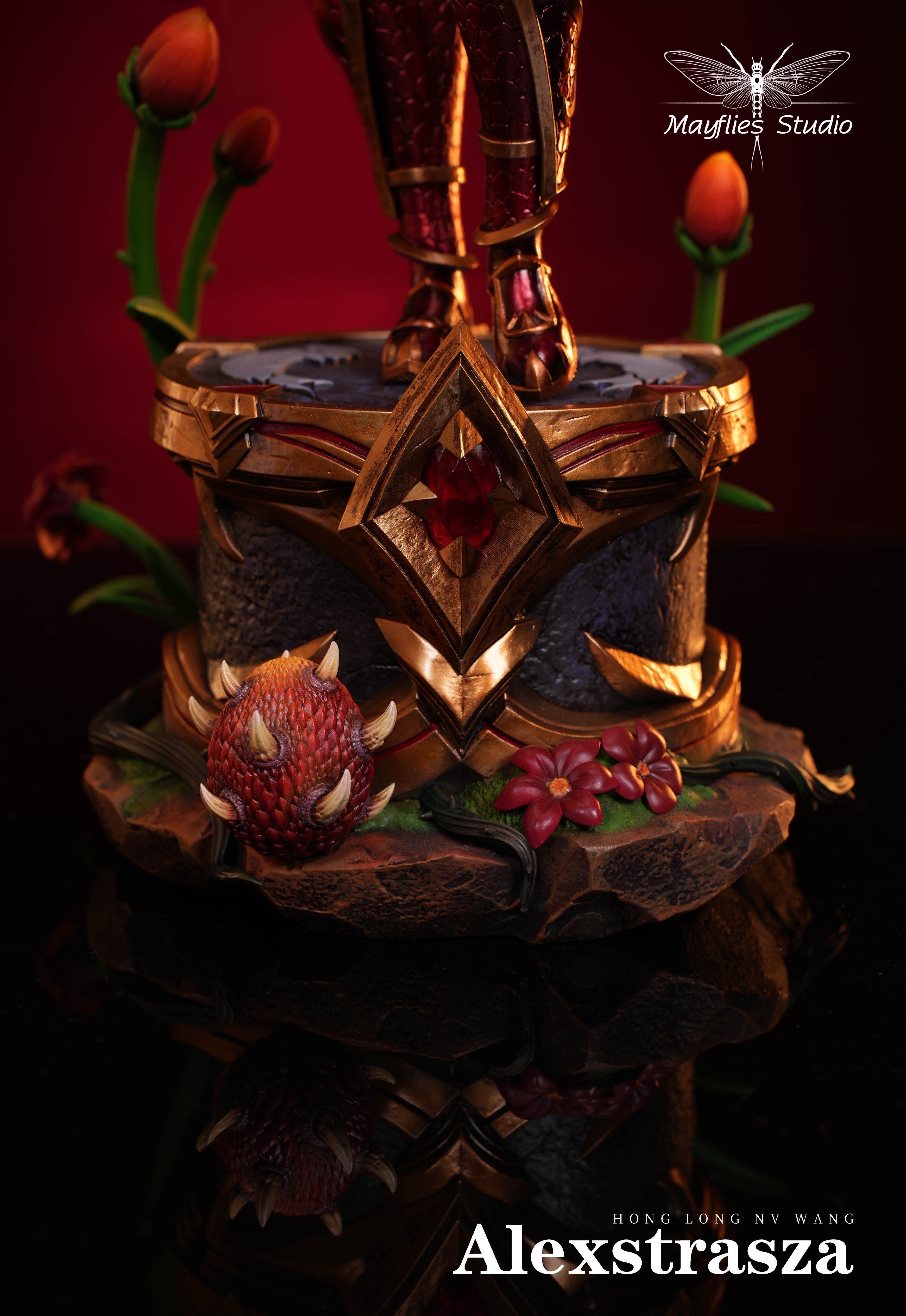 Mayflies Studio World of Warcraft Alexstrasza Statue - Dragon Queen Collectible Figure for WoW Fans | Perfect for Gaming Room Decor & Fantasy Collection Displays