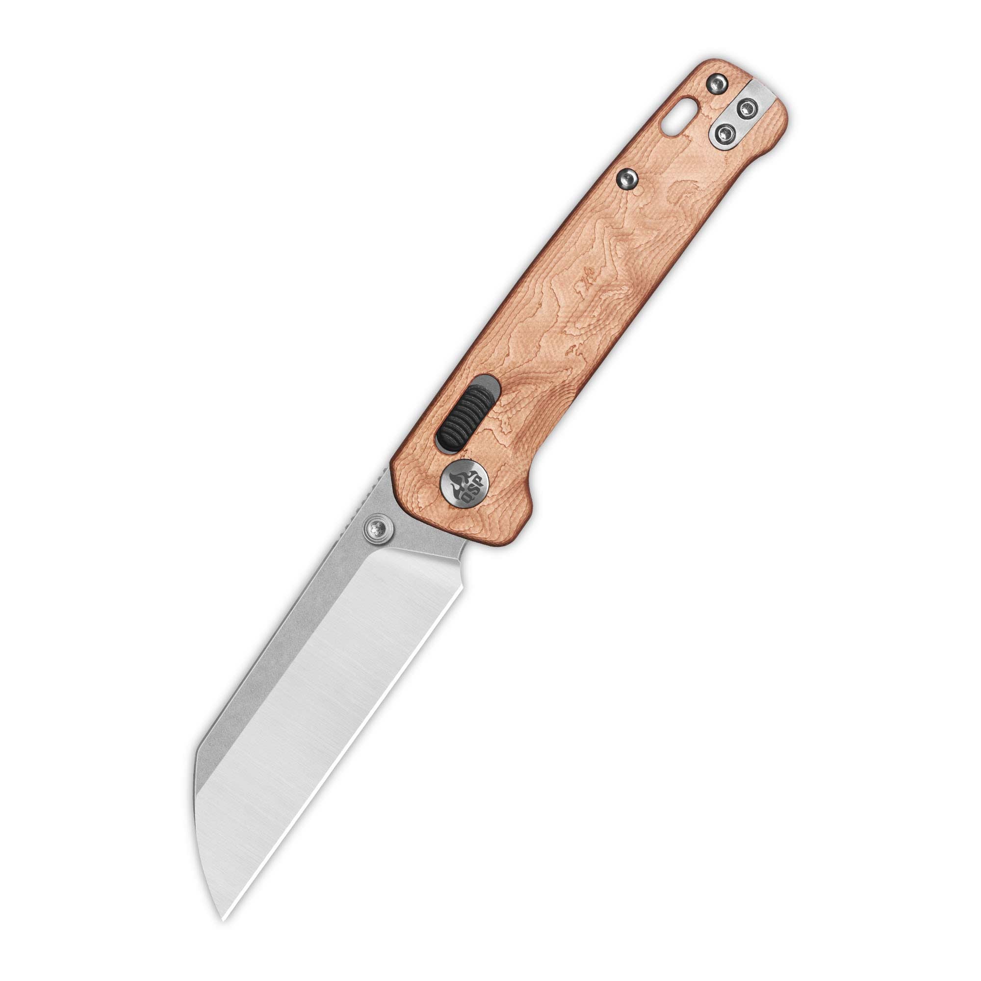 QSP Penguin Glyde Lock Pocket Knife - 14C28N Stainless Steel Blade with G10 & Copper Foil Handle - EDC Folding Knife for Camping, Hiking, and Everyday Carry