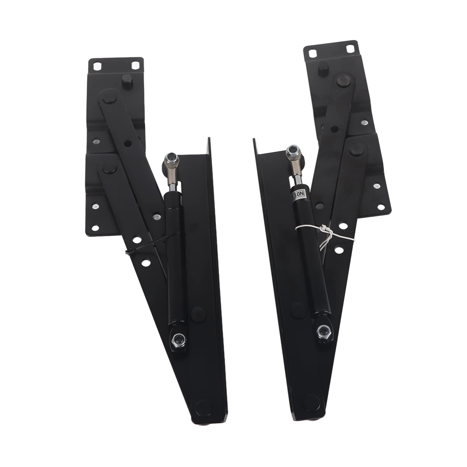 1 Pair Gas Hydraulic Folding Table Mechanism - Adjustable Lift Top Coffee Table Hardware, Standing Desk Frame Hinge Bracket for Home Office & Living Room Furniture