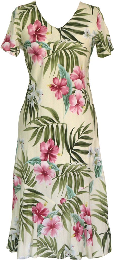 Elegant RJC Women's Island Gateway Tea Length Dress - Perfect for Beach Weddings, Tropical Vacations & Summer Parties