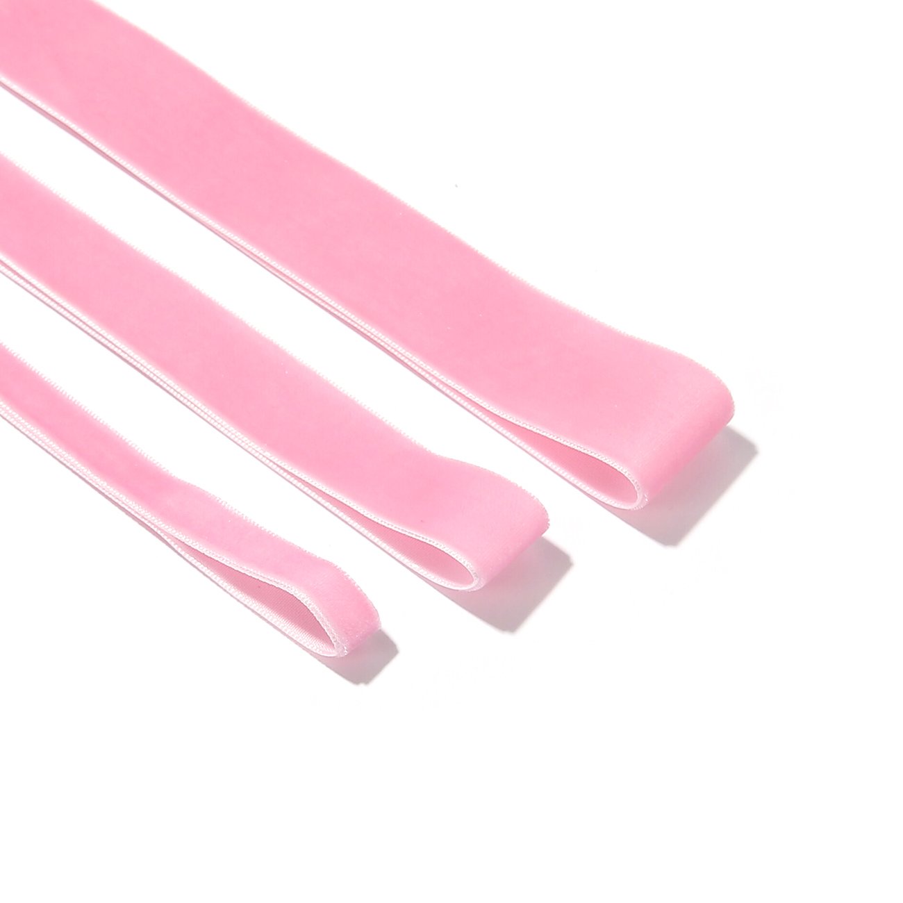 Premium Velvet Ribbon - Soft & Luxurious Bridal Wedding Ribbon, French Velour Ruban, 33 Colors (10mm, 19mm, 25mm) - Baby Pink 5m x 25mm - Great for Wedding Decor, Gift Wrapping & DIY Crafts