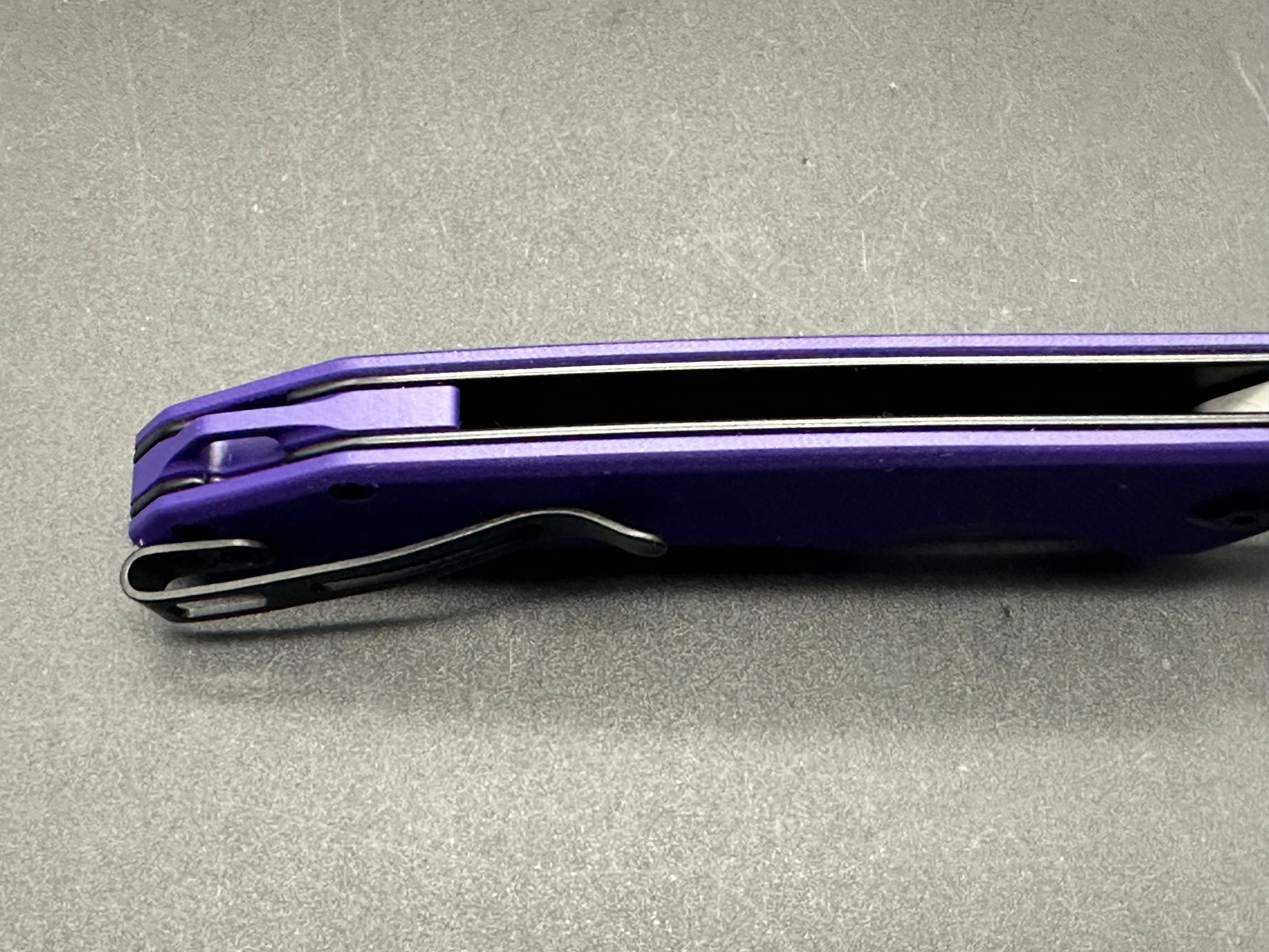 CIVIVI Brazen Tanto Folding Knife - Purple G10 Handle, 3.5
