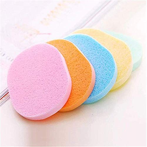 **Ghelonadi Natural Makeup Remover Sponge & Face Cleaning Brush Set - 5 PCS Multi-Color Facial Cleansing Tools for Gentle Exfoliation & Deep Pore Cleansing | Perfect for Daily Skincare & Travel**