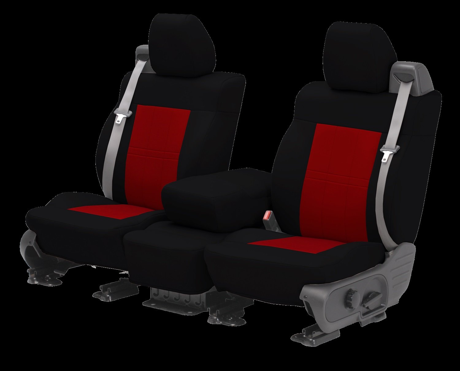 Premium NeoSupreme Seat Covers for 2010-2017 Chevrolet Equinox & GMC Terrain - Red Insert with Black Trim | Durable Front Bucket Seats Protection | Perfect for Road Trips, Daily Commute & Off-Road Adventures
