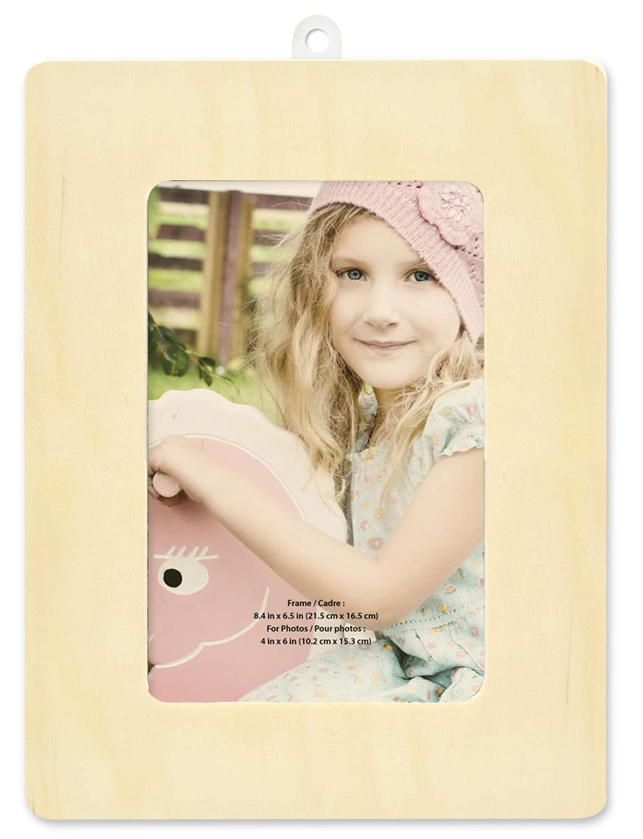 Unfinished Wooden Picture Frame for DIY Painting - 1 Piece - Perfect for Handmade Crafts, Custom Photo Displays, and Home Decor Projects