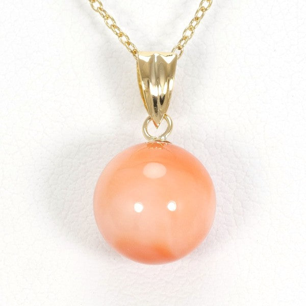 18K Yellow Gold Coral Necklace for Women - Elegant Handmade Jewelry Gift for Birthday, Anniversary & Special Occasions