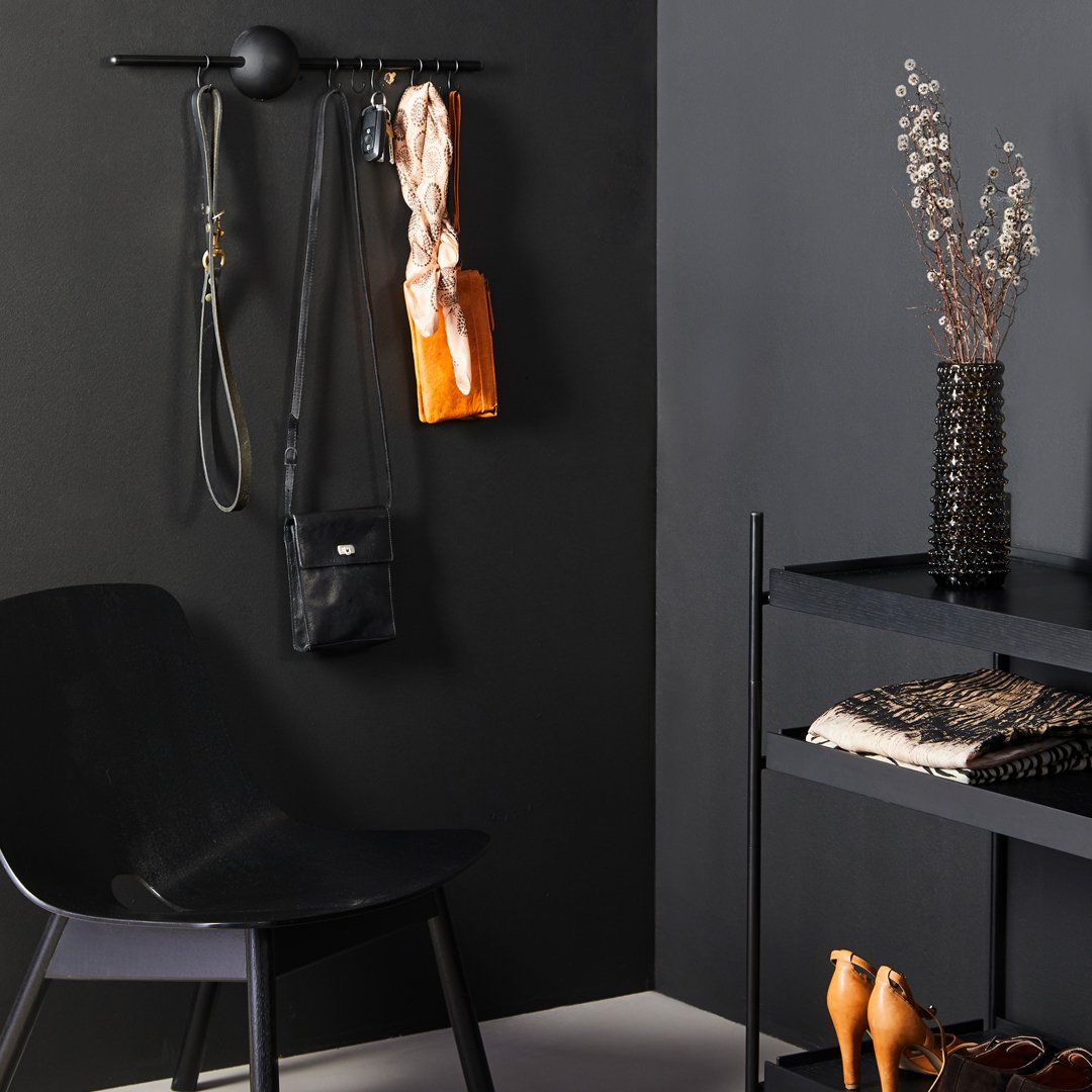 Jeannette Holdgaard Hoop Rack Wood - Stylish Wall-Mounted Jewelry Organizer for Earrings, Necklaces & Bracelets - Perfect for Bedroom, Bathroom or Closet Organization
