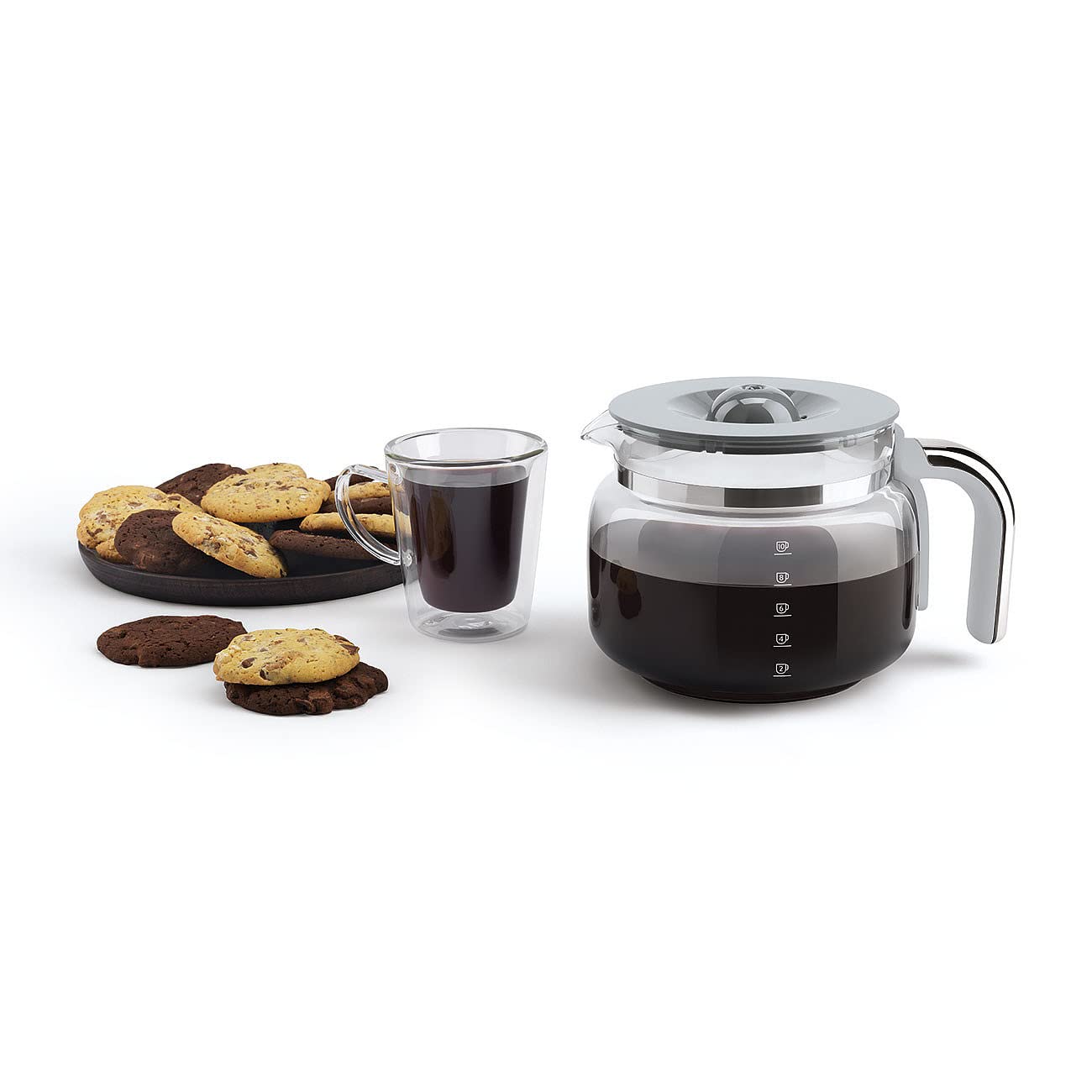 Smeg DCF02PGUK Drip Coffee Maker with Auto-Start, Reusable Filter & Digital Display | 1.4L Capacity, Anti-Drip System & Aroma Control | Perfect for Home, Office & Breakfast Nook | Pastel Green
